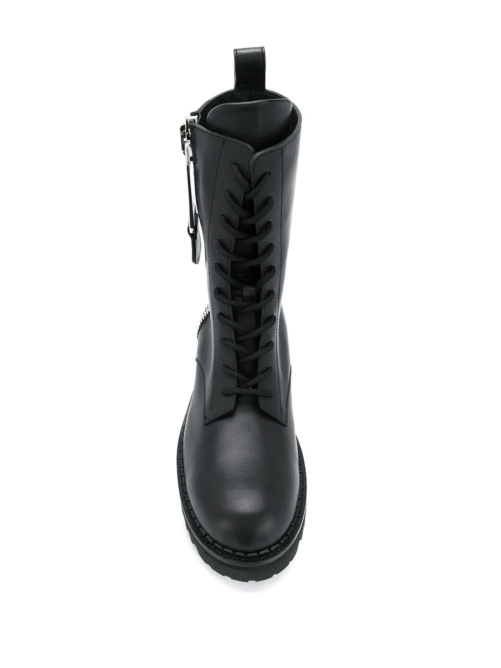 tall lace-up combat boots - 4