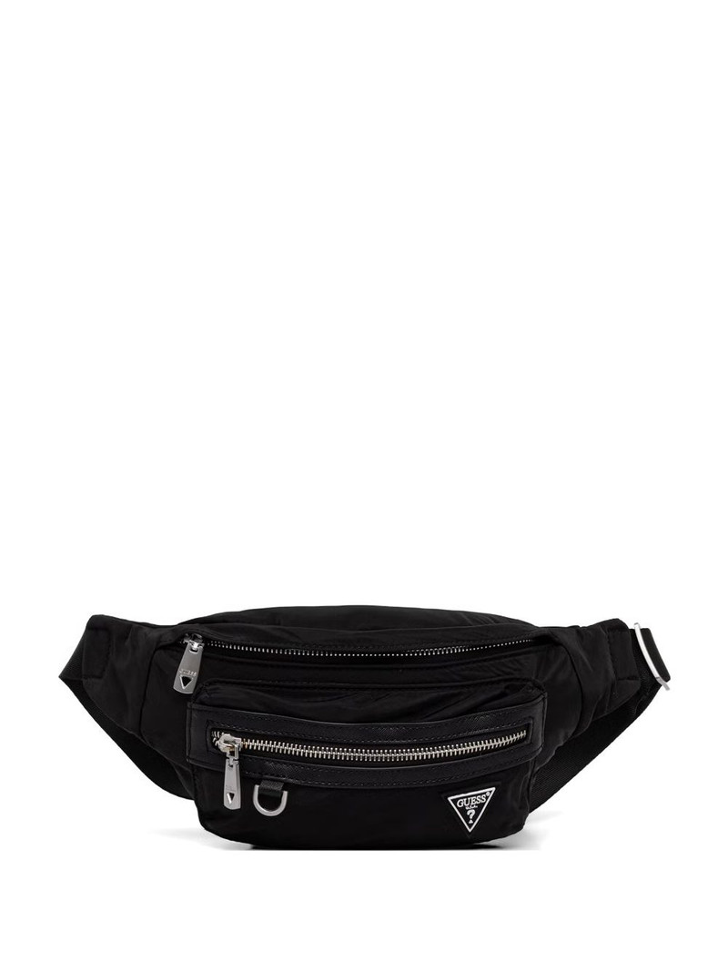 Berlin logo-patch zip-pocket belt bag 1