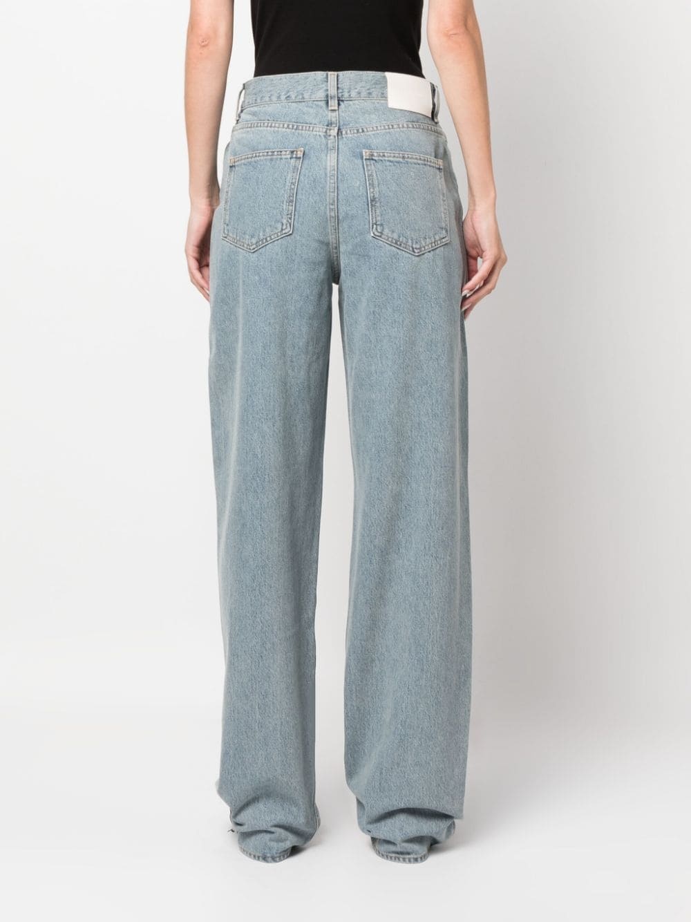 light-wash wide-leg jeans - 4
