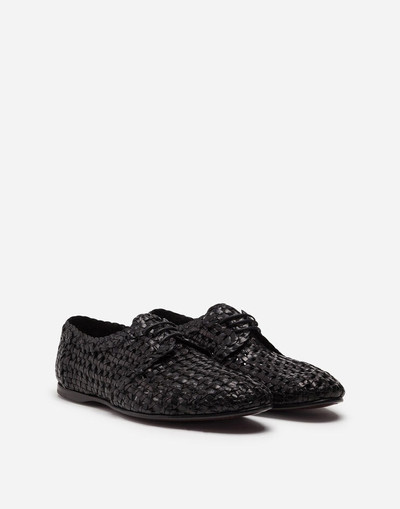 Dolce & Gabbana Persia woven leather derby shoes outlook