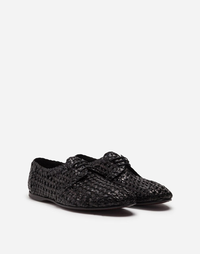 Dolce & Gabbana Persia woven leather derby shoes outlook