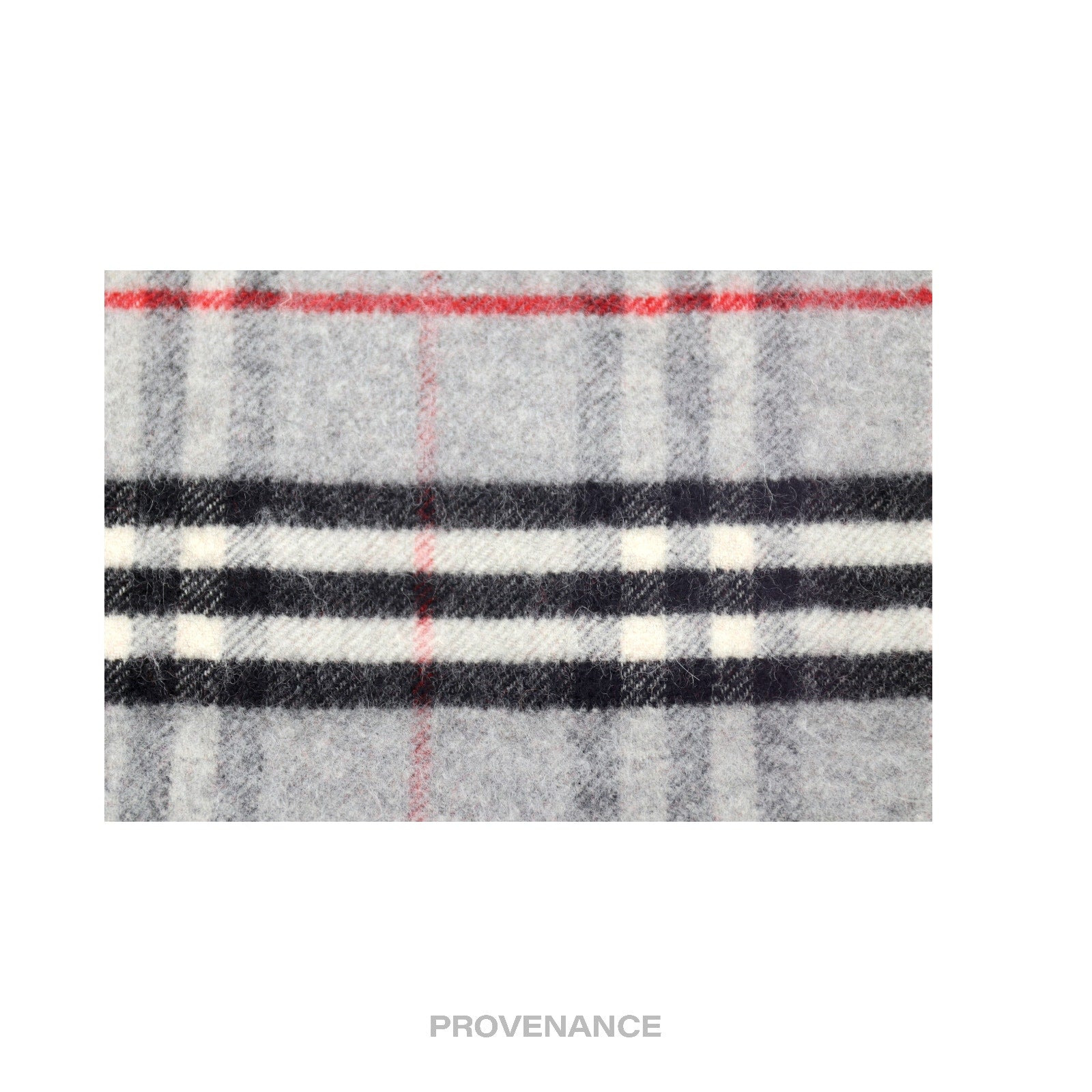 Burberry Scarf - Nova Check Cashmere Grey Red - 6