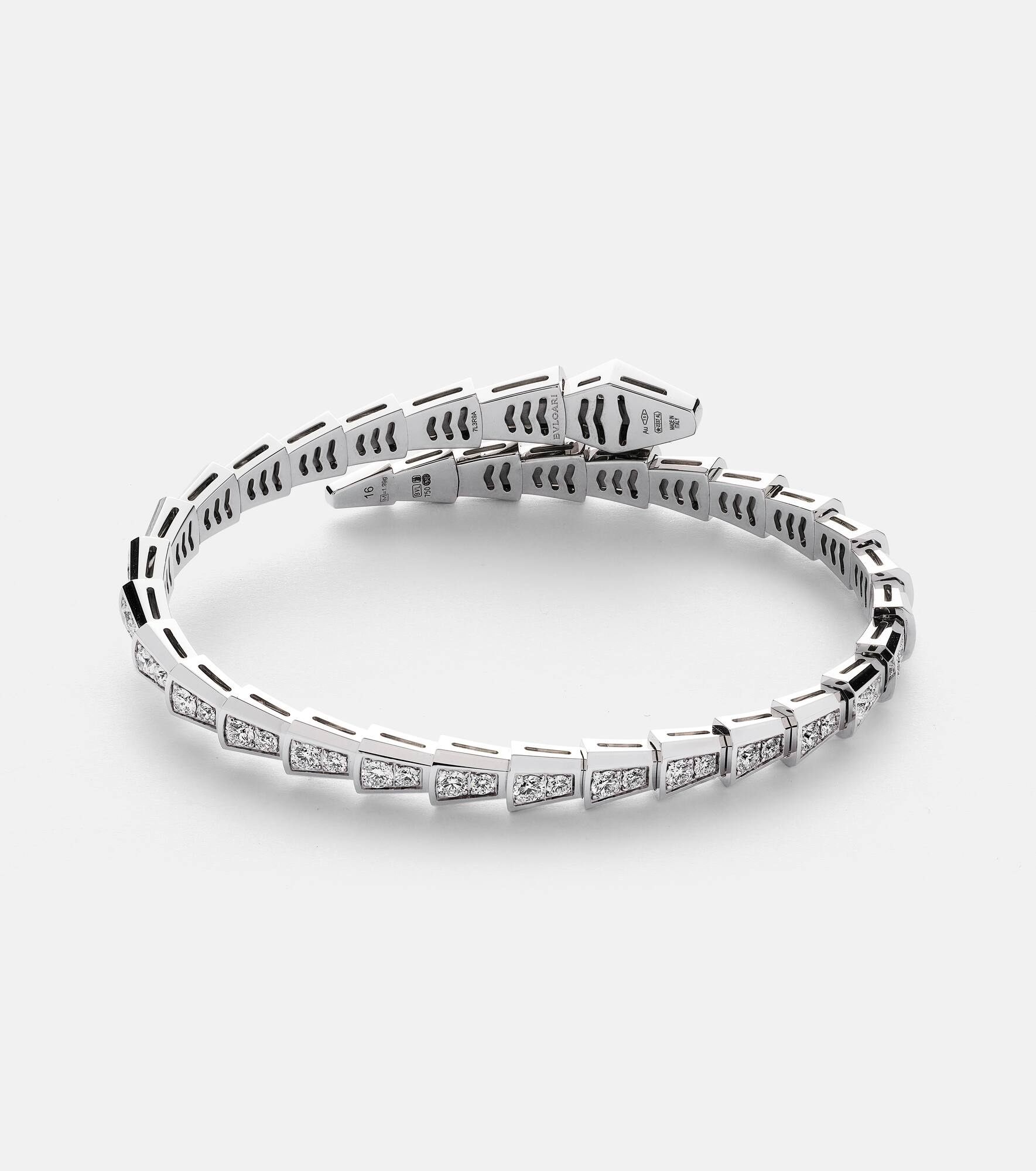 Serpenti Viper 18kt white gold bracelet with diamonds - 3