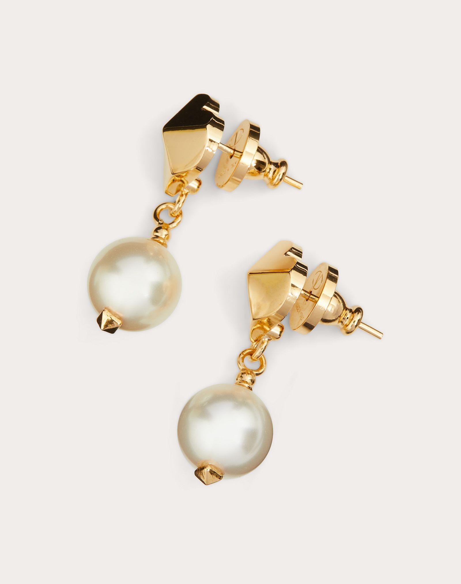 Valentino VLoveTN metal and pearl heart earrings - 3