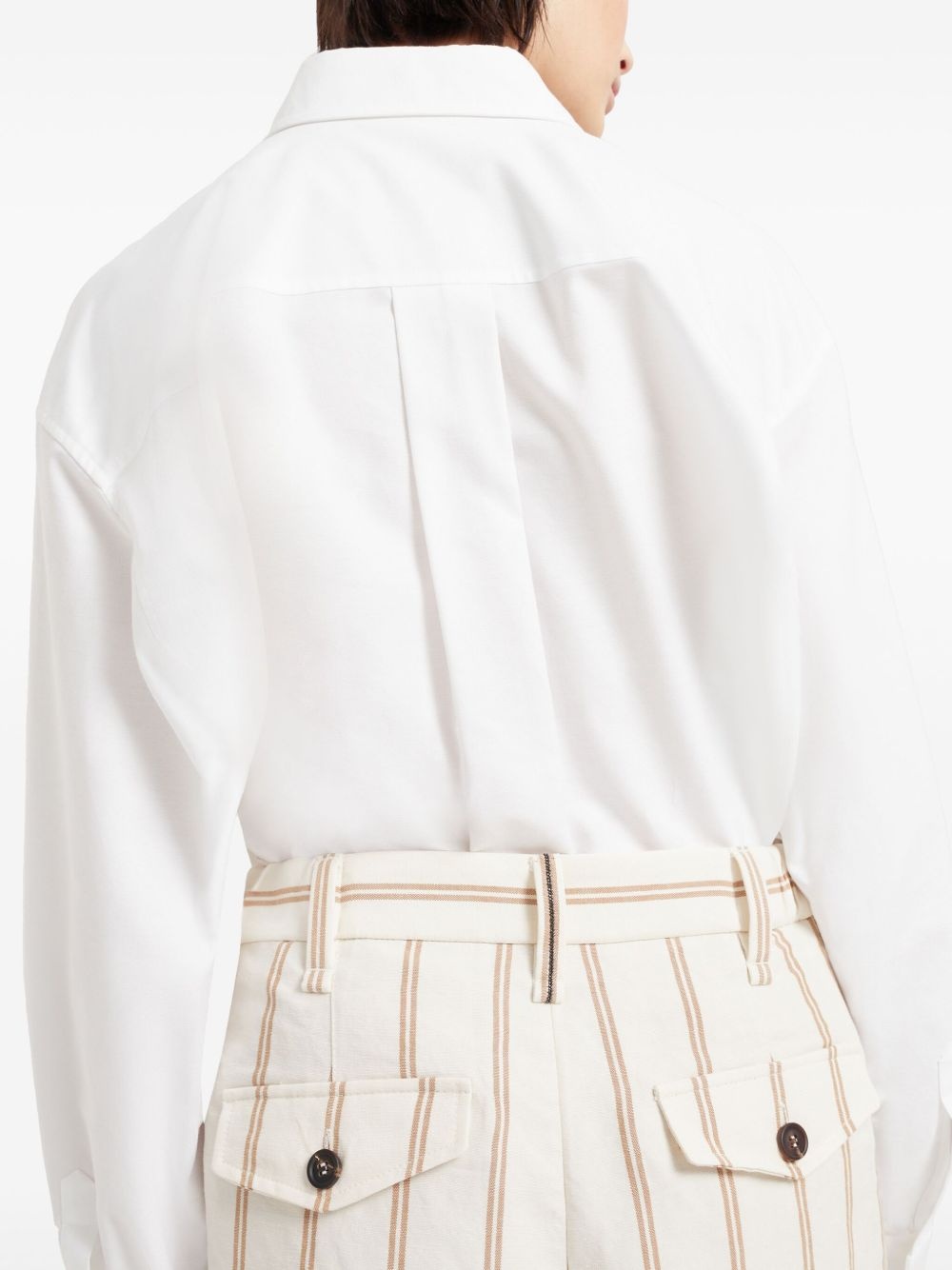 striped wide-leg trousers - 5