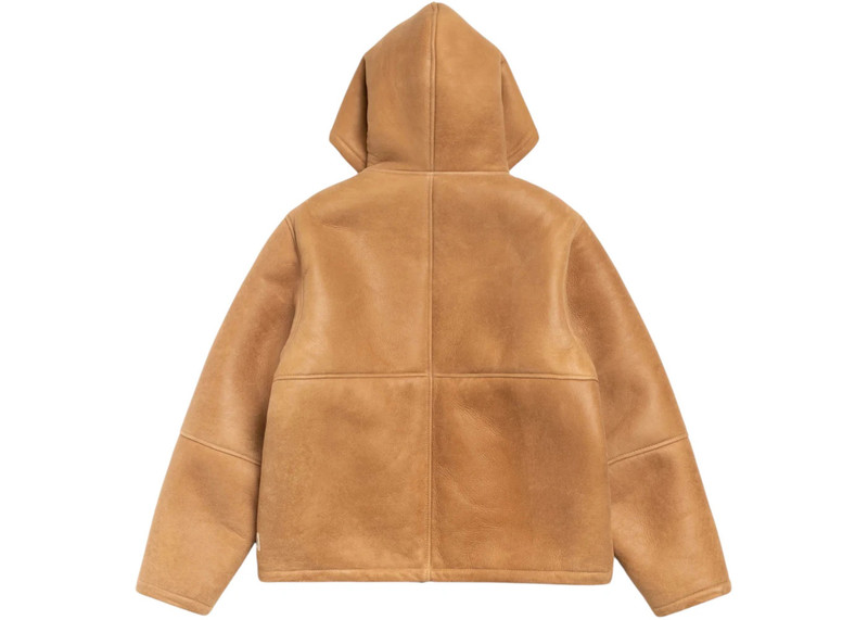 Stüssy Stussy Shearling Hooded Jacket Tan outlook