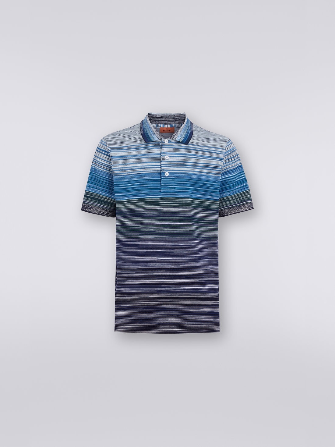 Short-sleeved polo shirt in slub cotton piqué - 1