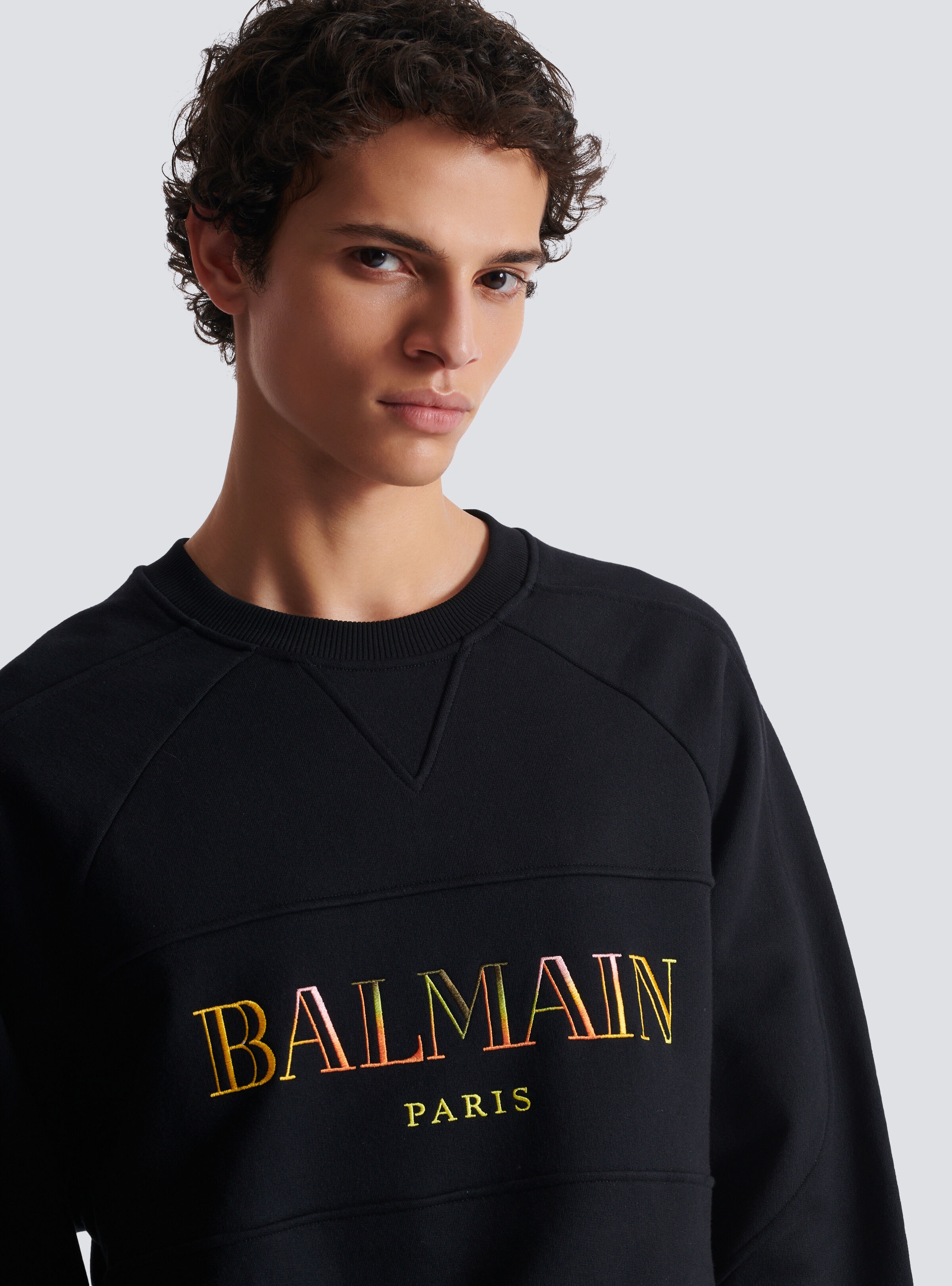 Vintage Balmain embroidered oversized sweatshirt - 7