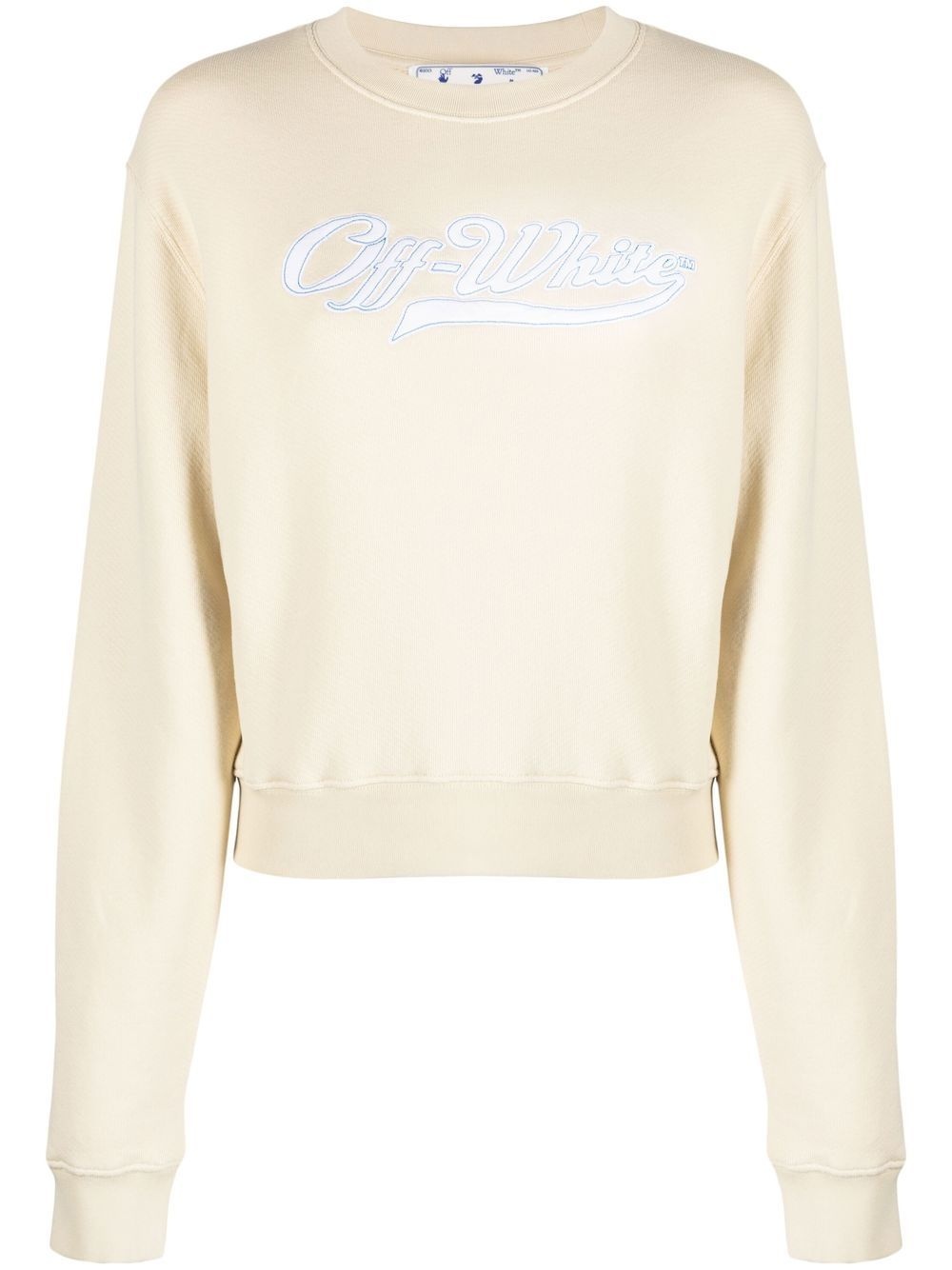 logo-embroidered cotton sweatshirt - 1