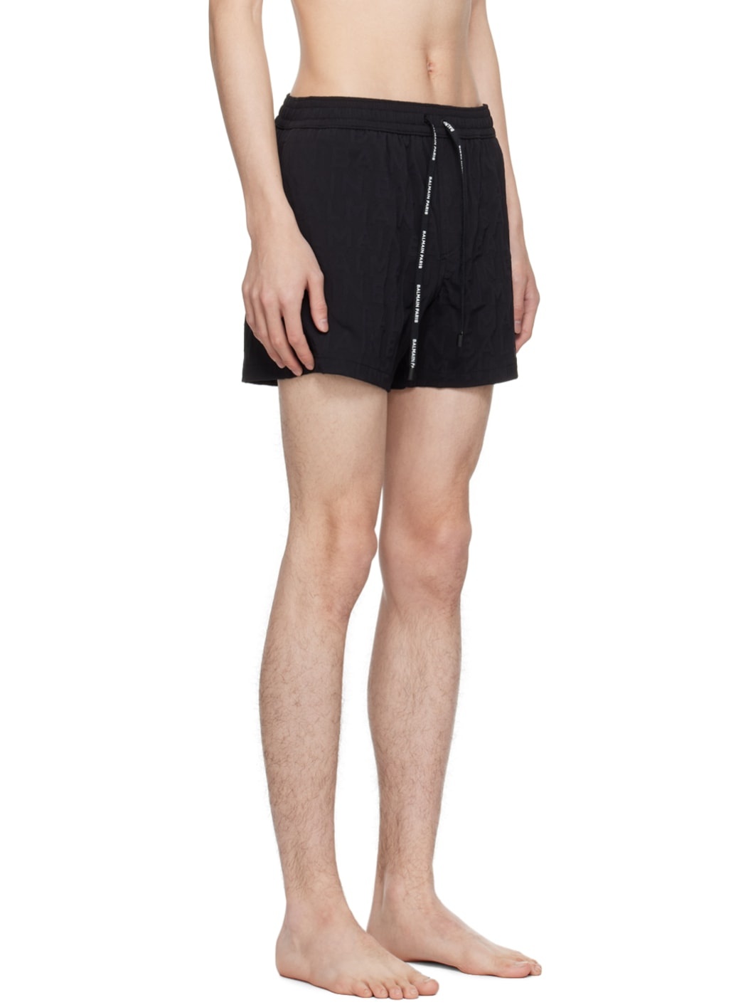 Black Jacquard Swim Shorts - 2