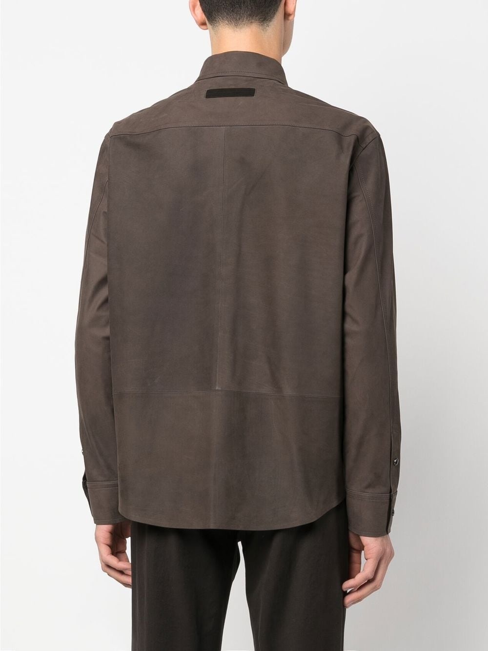 calf-suede shirt-jacket - 4