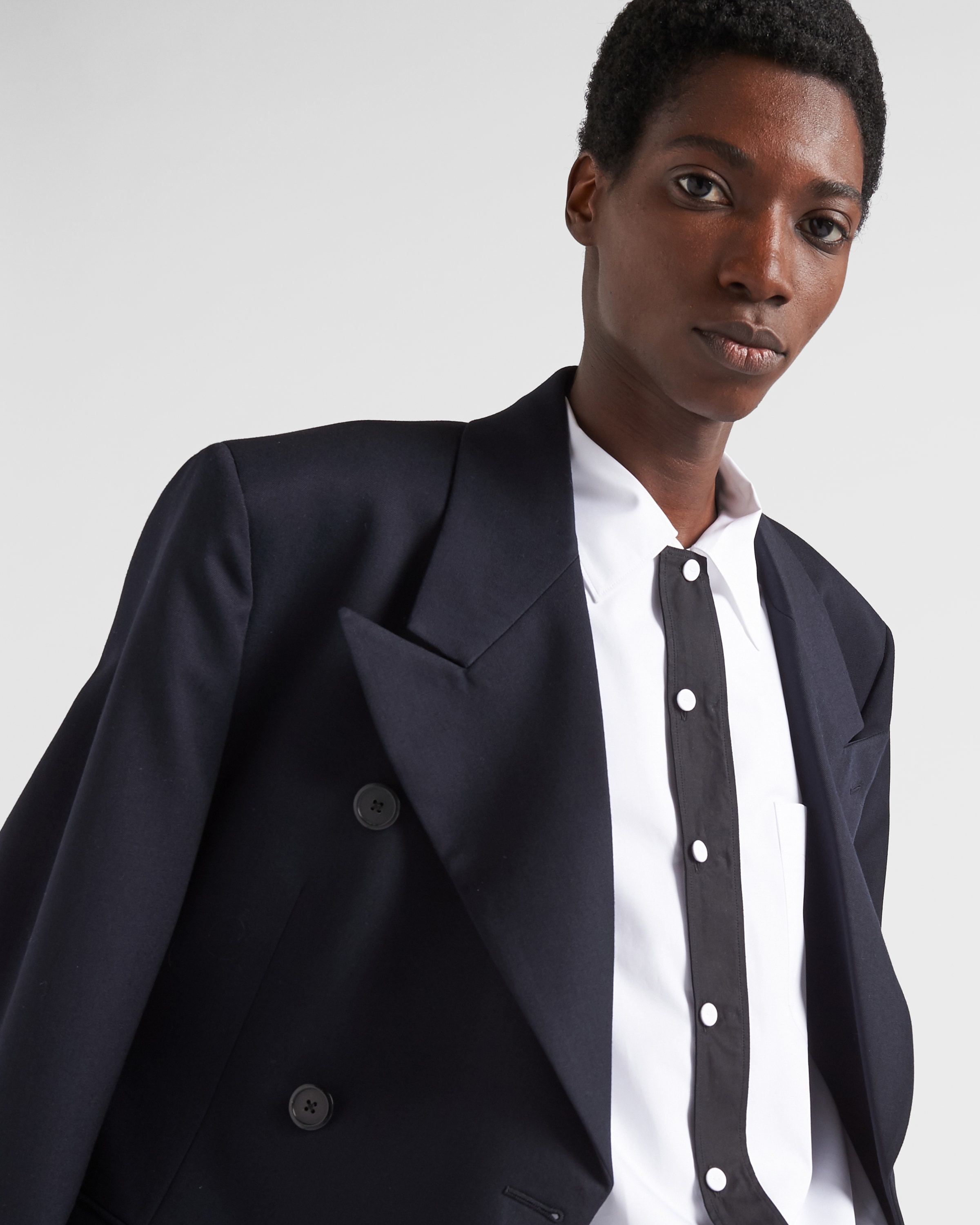 Double-breasted wool jacket - 3