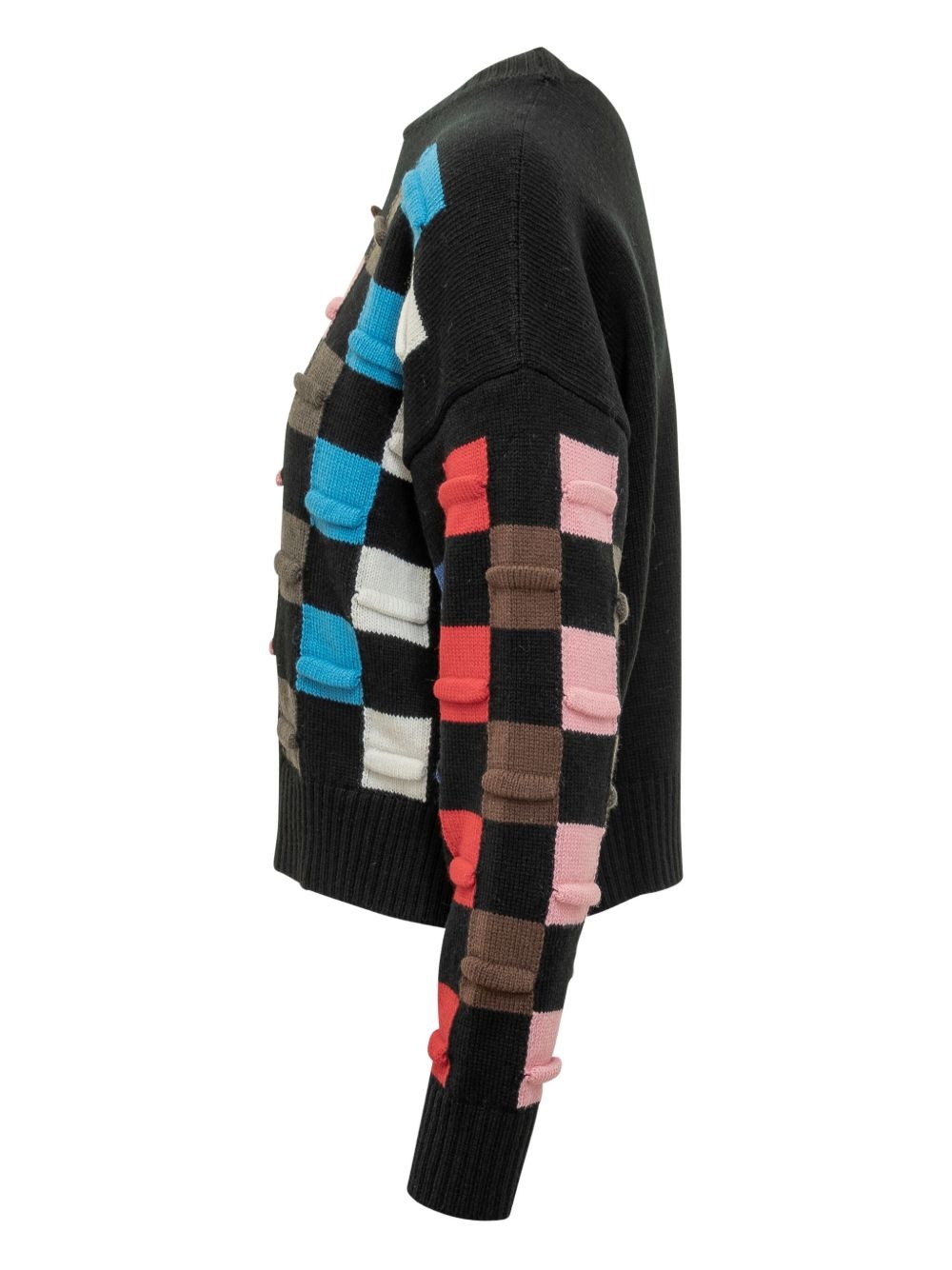 check-pattern sweater - 3