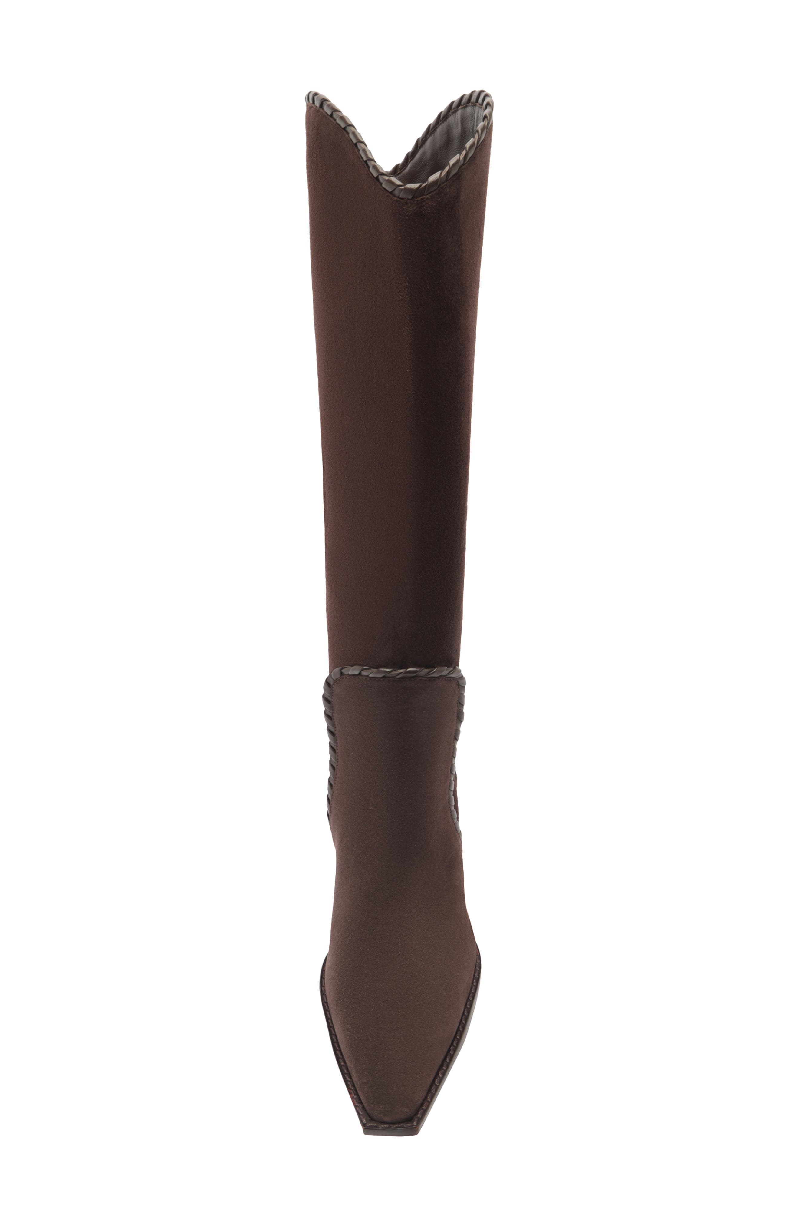 Alexandre Birman Victoria Knee High Saddle Boot in Dark Brown at Nordstrom - 5