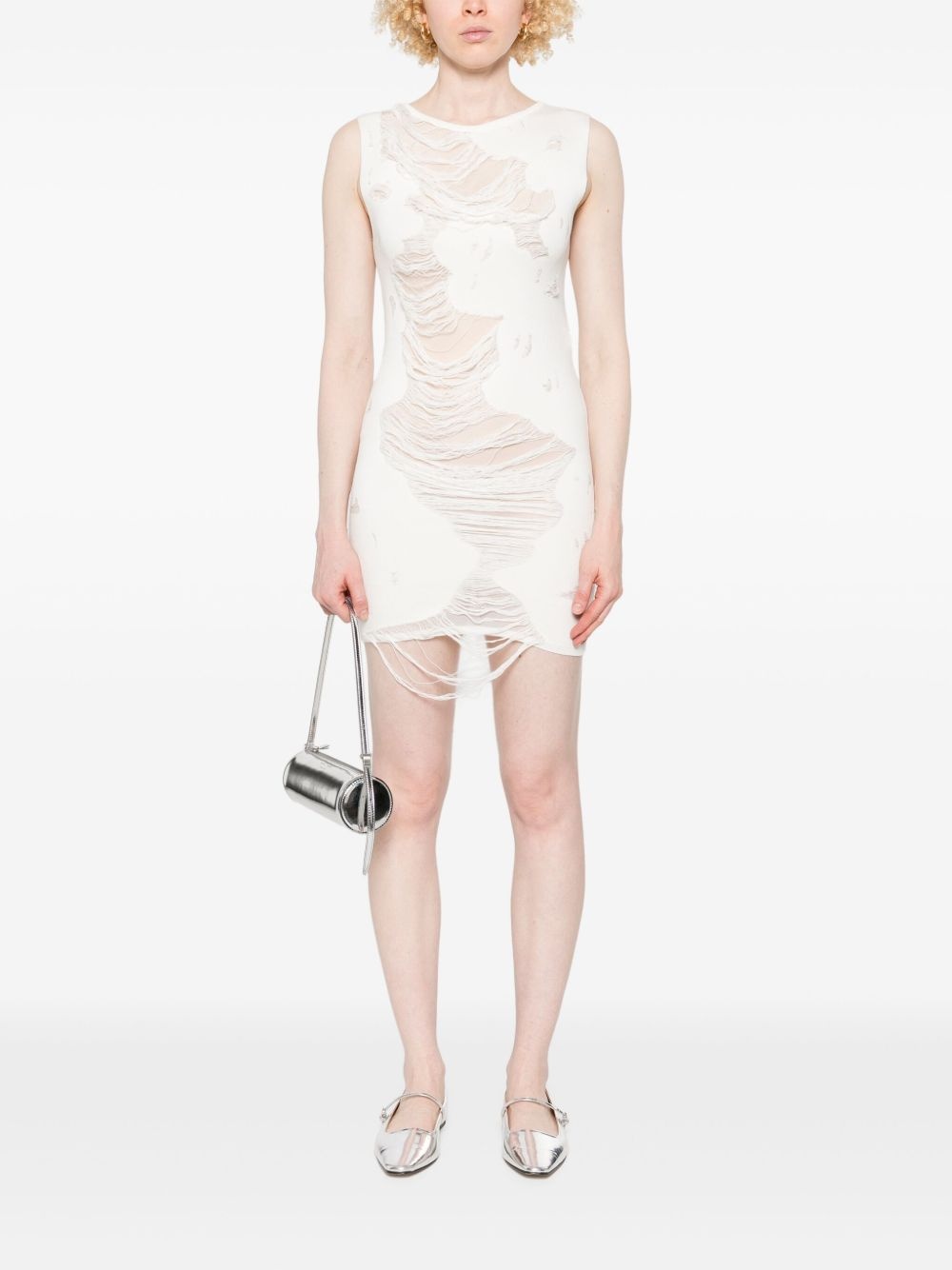 distressed mini dress - 2