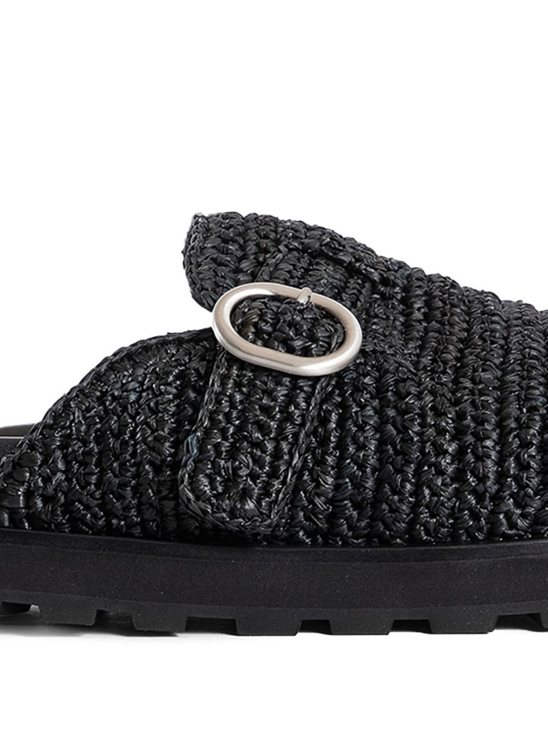 Jil Sander buckle raffia clogs outlook