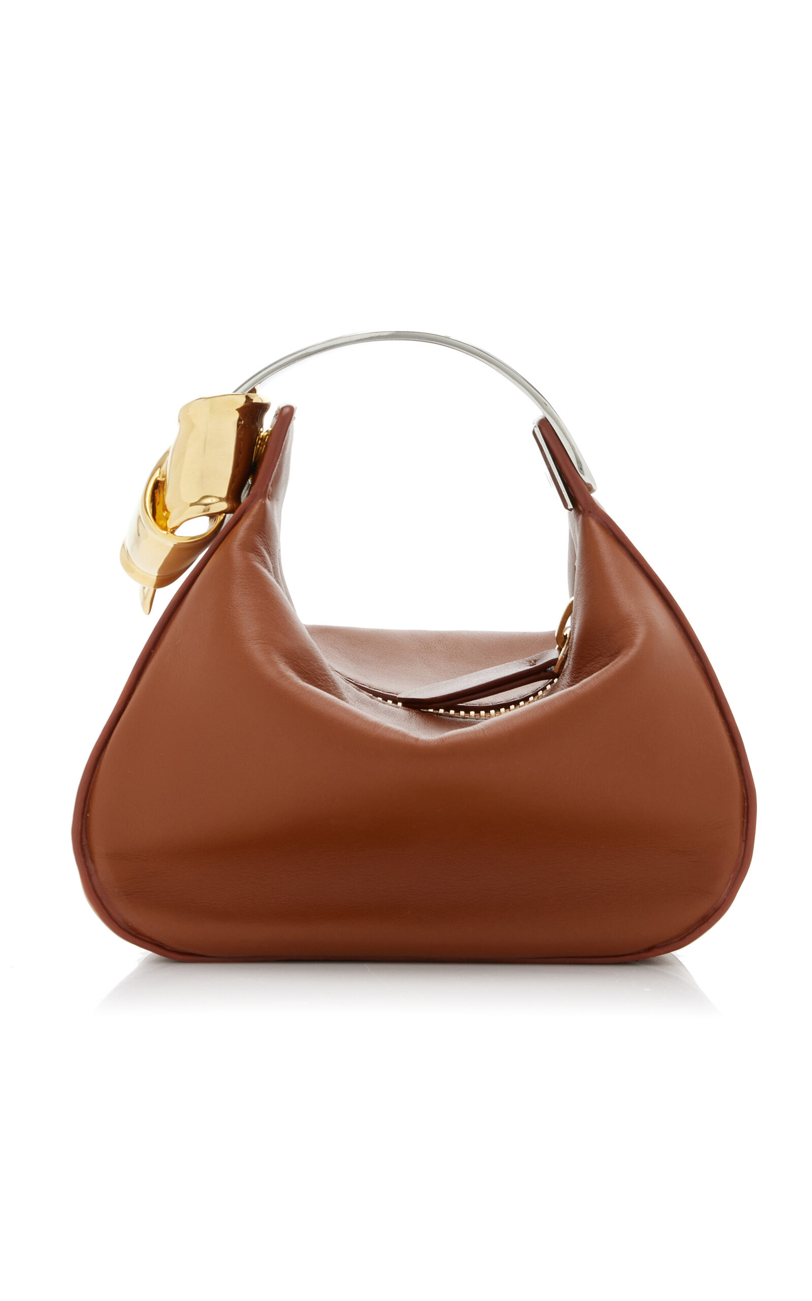 The Dottie Mini Leather Hobo Bag tan - 6