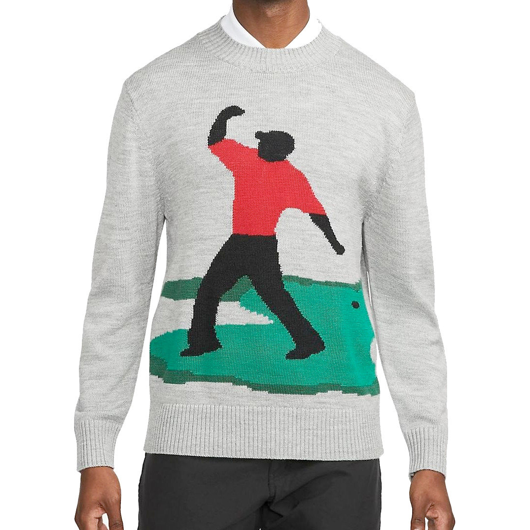 Nike Tiger Woods Knit Golf Crew Sweater 'Grey' DA4151-063 - 1