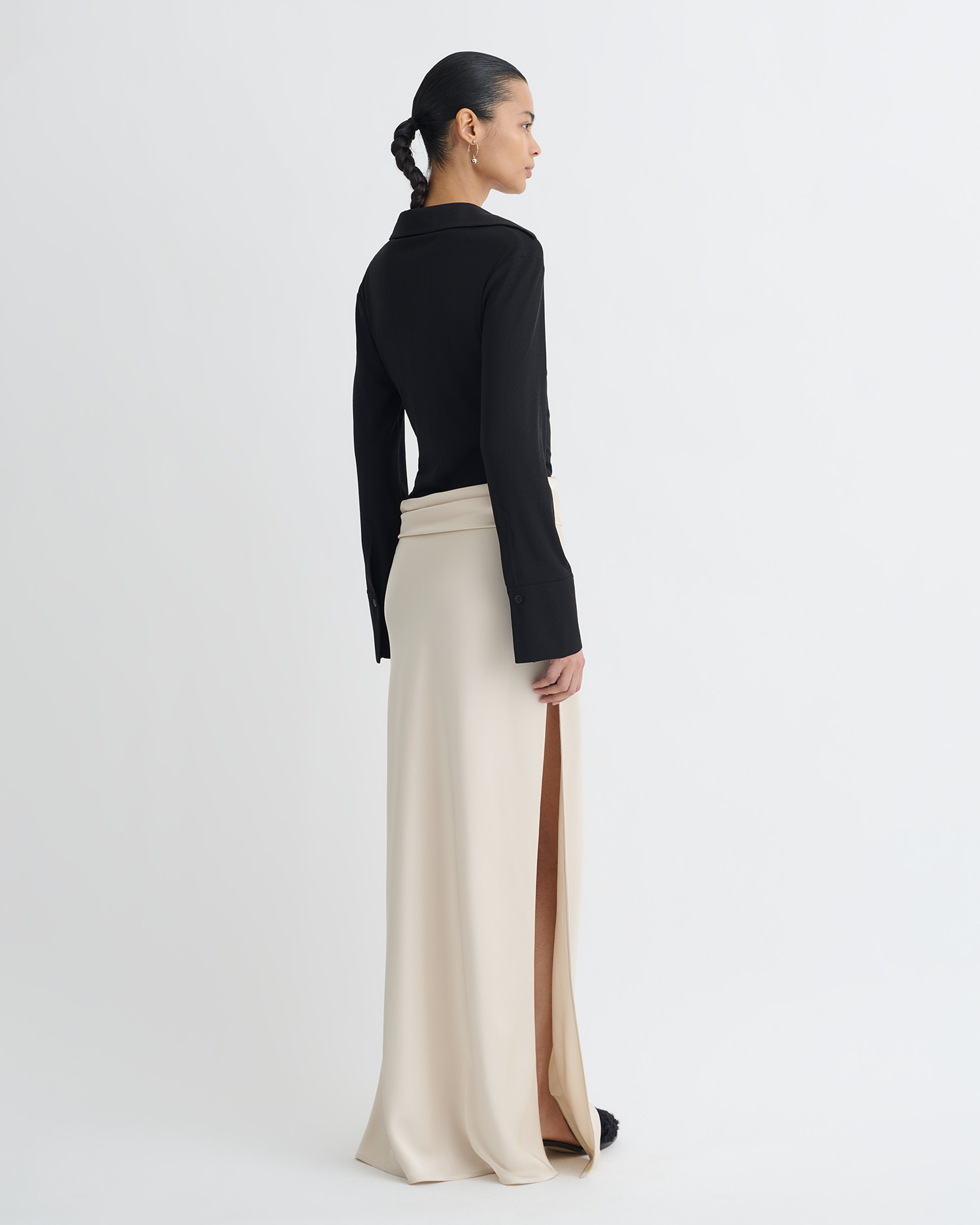 Mesh Jersey and Slip Satin Dress - 2