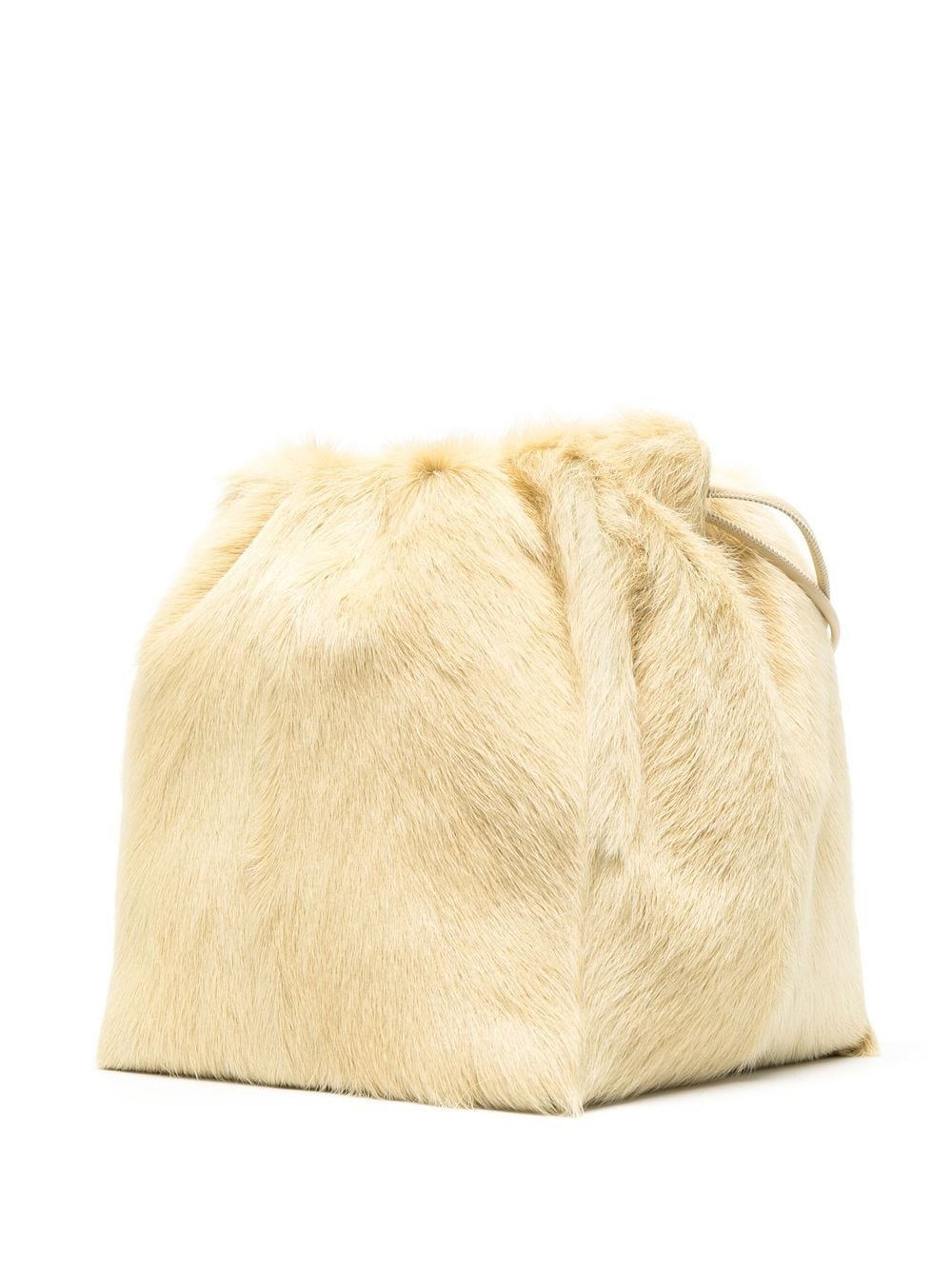 fur drawstring-fastening shoulder bag - 3