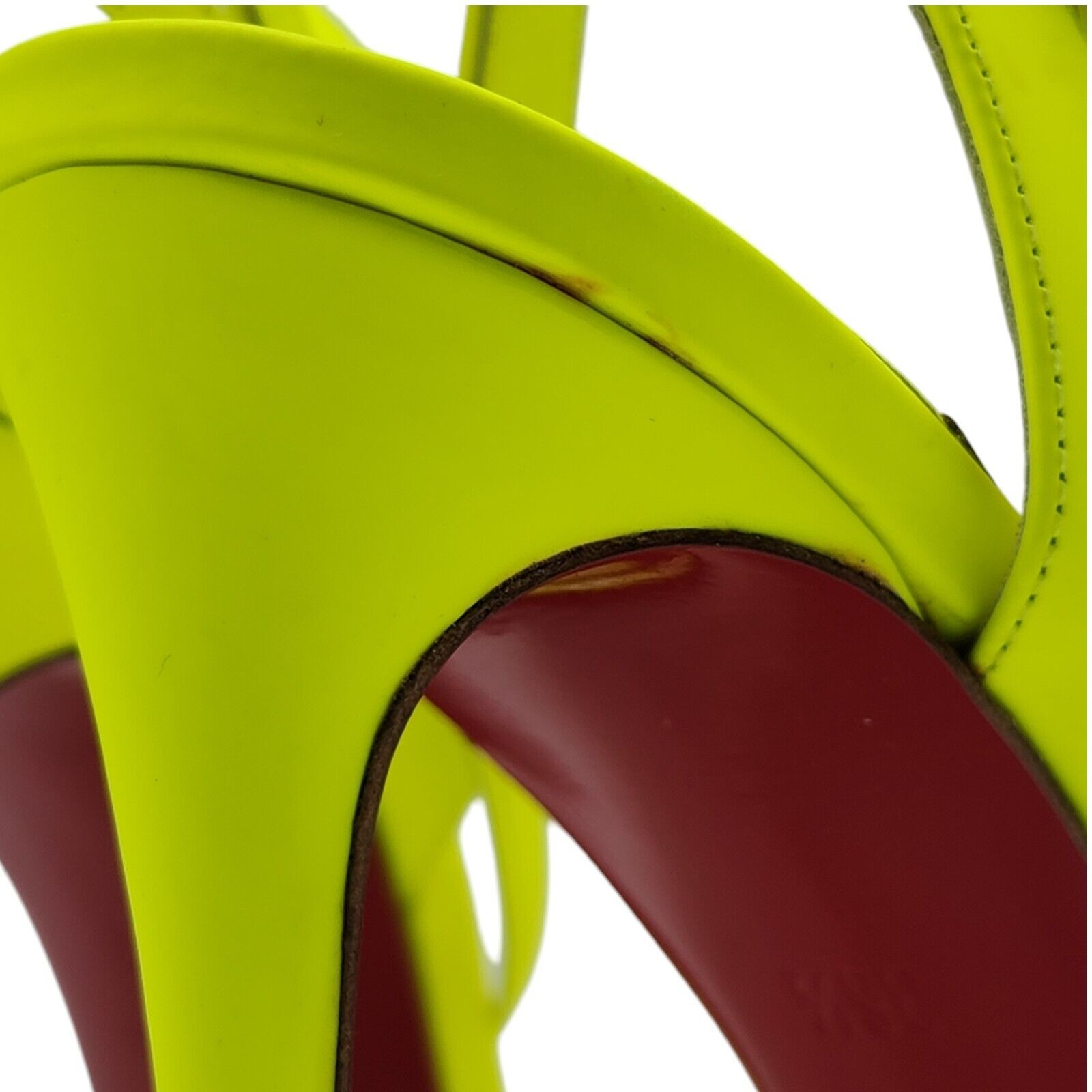 Christian Louboutin Spikaqueen Crystal Pumps 100MM - Leather - Yellow 36.5 6US - 6