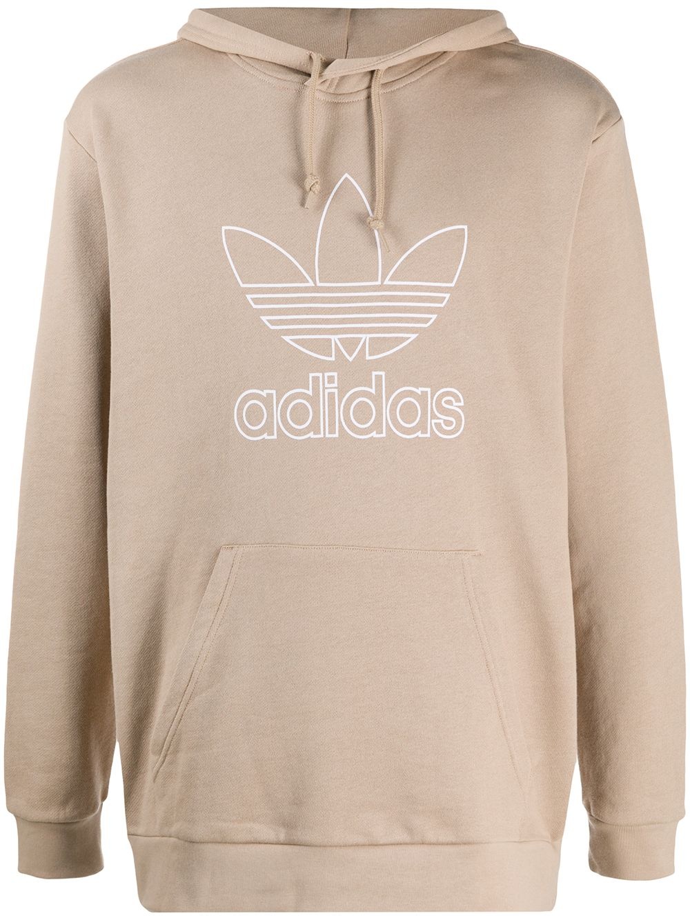 beige logo hoodie - 1