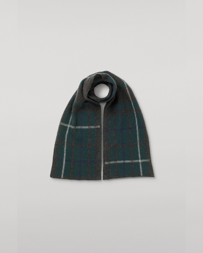 Baird Charcoal Brushed Cashmere-Silk Scarf 1
