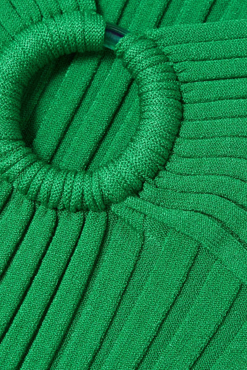 Cutout ribbed-knit sweater 4