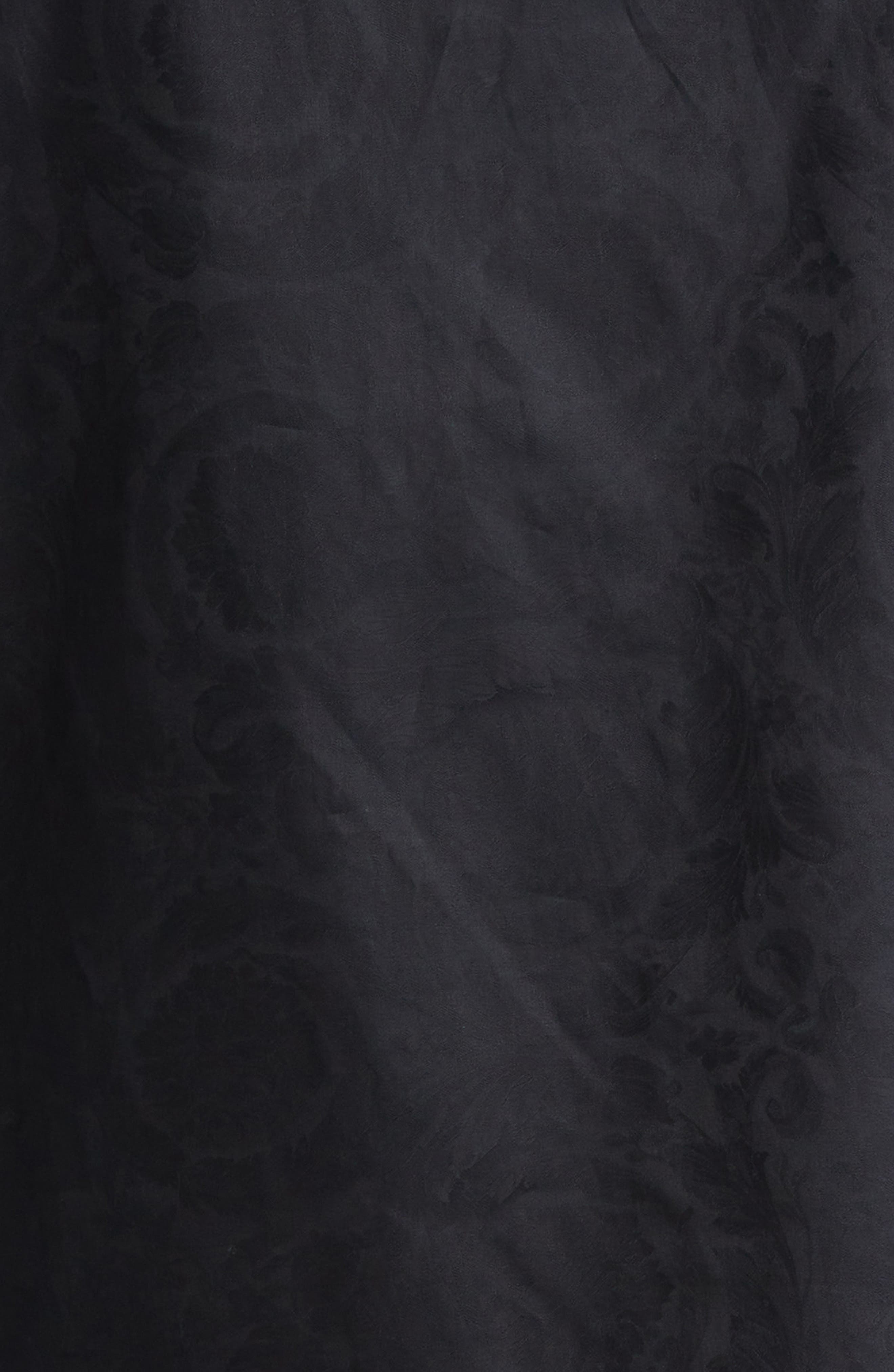 Versace Barocco Jacquard Cotton Poplin Camp Shirt in Black at Nordstrom - 7