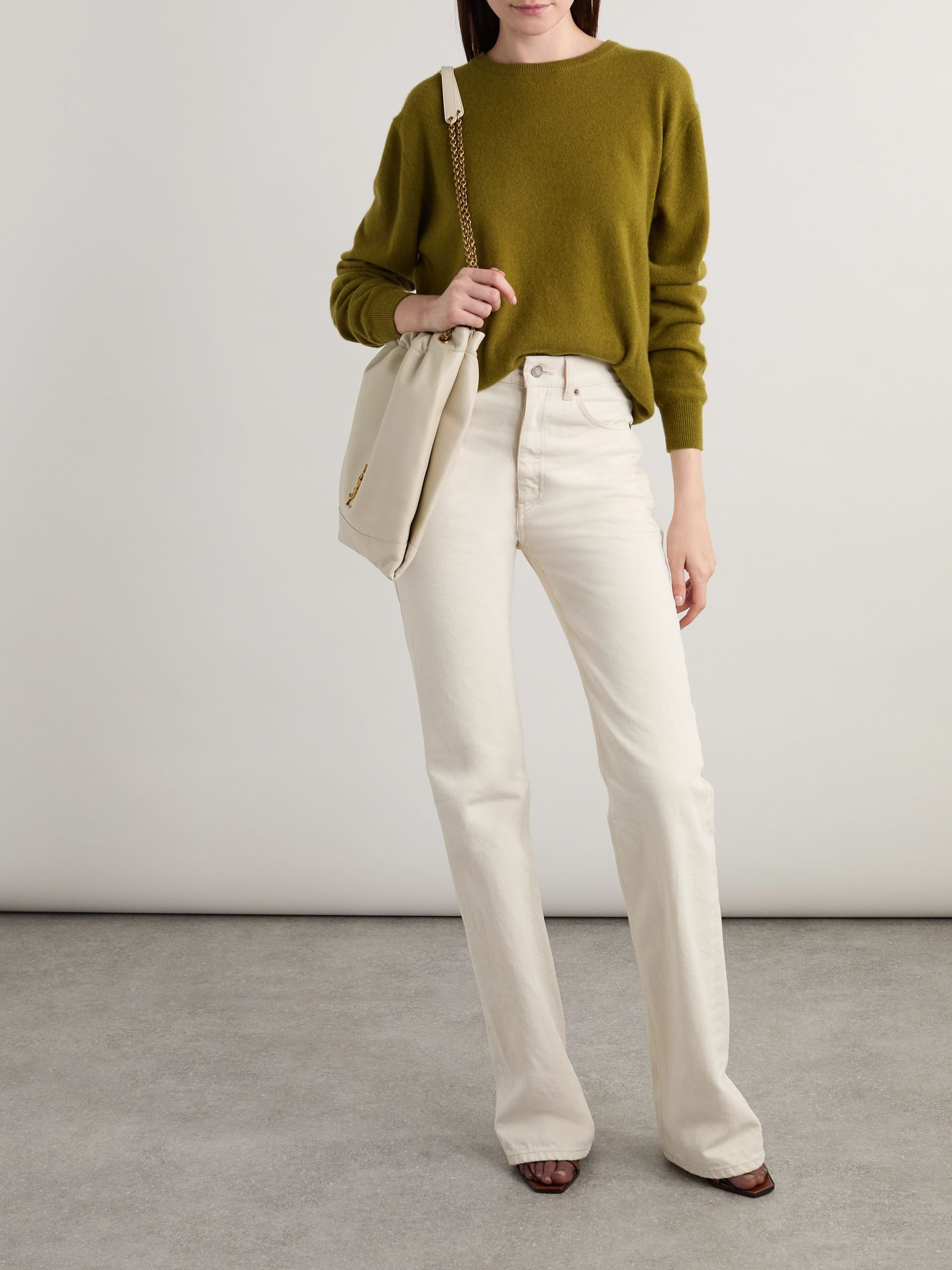High-rise bootcut jeans Off-white - 2