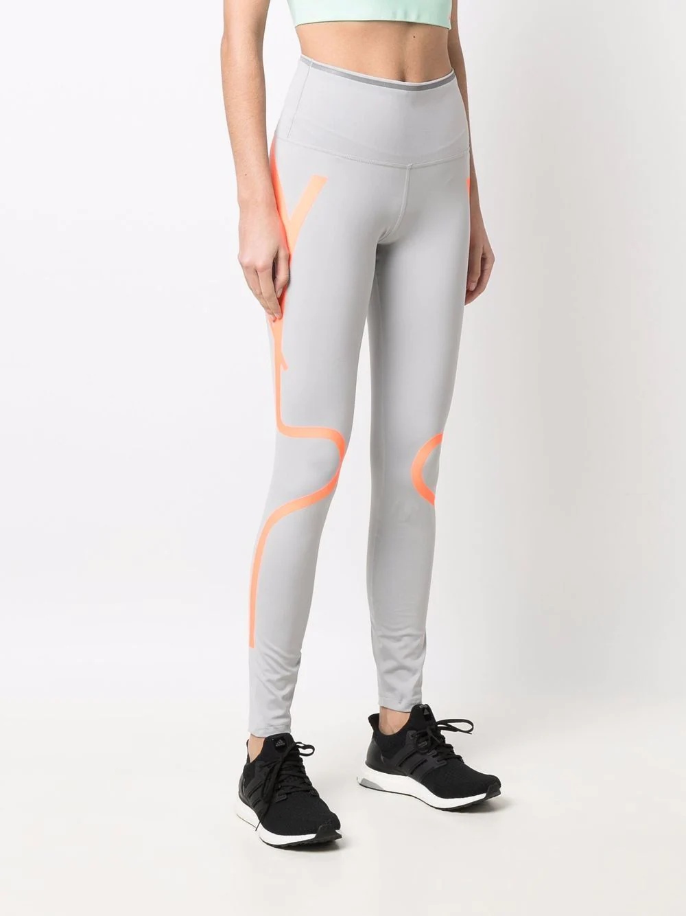 side-stripe leggings - 3