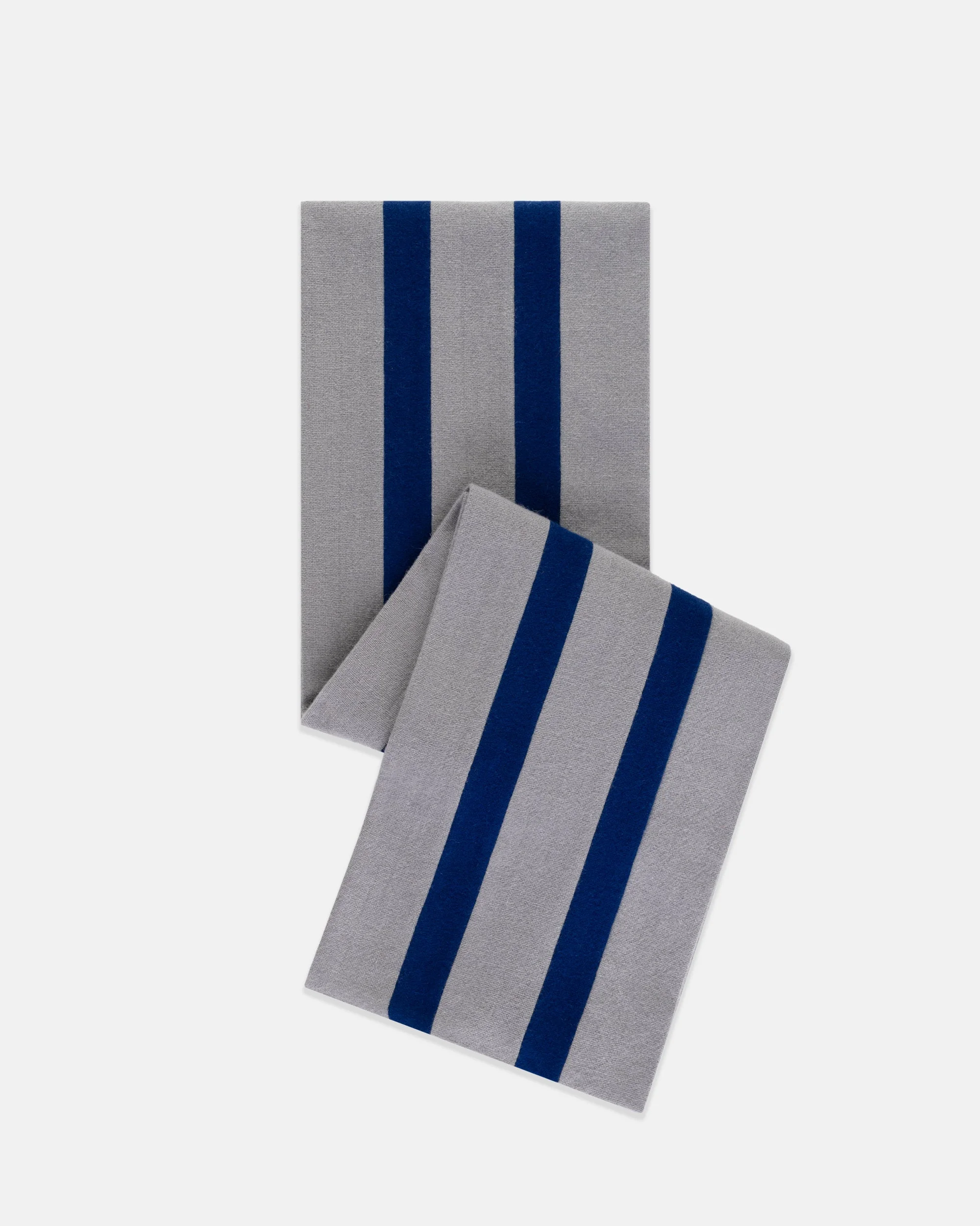 MADE-IN-ENGLAND BLUE & GREY WOOL SCHOOLBOY MUFFLER - 1