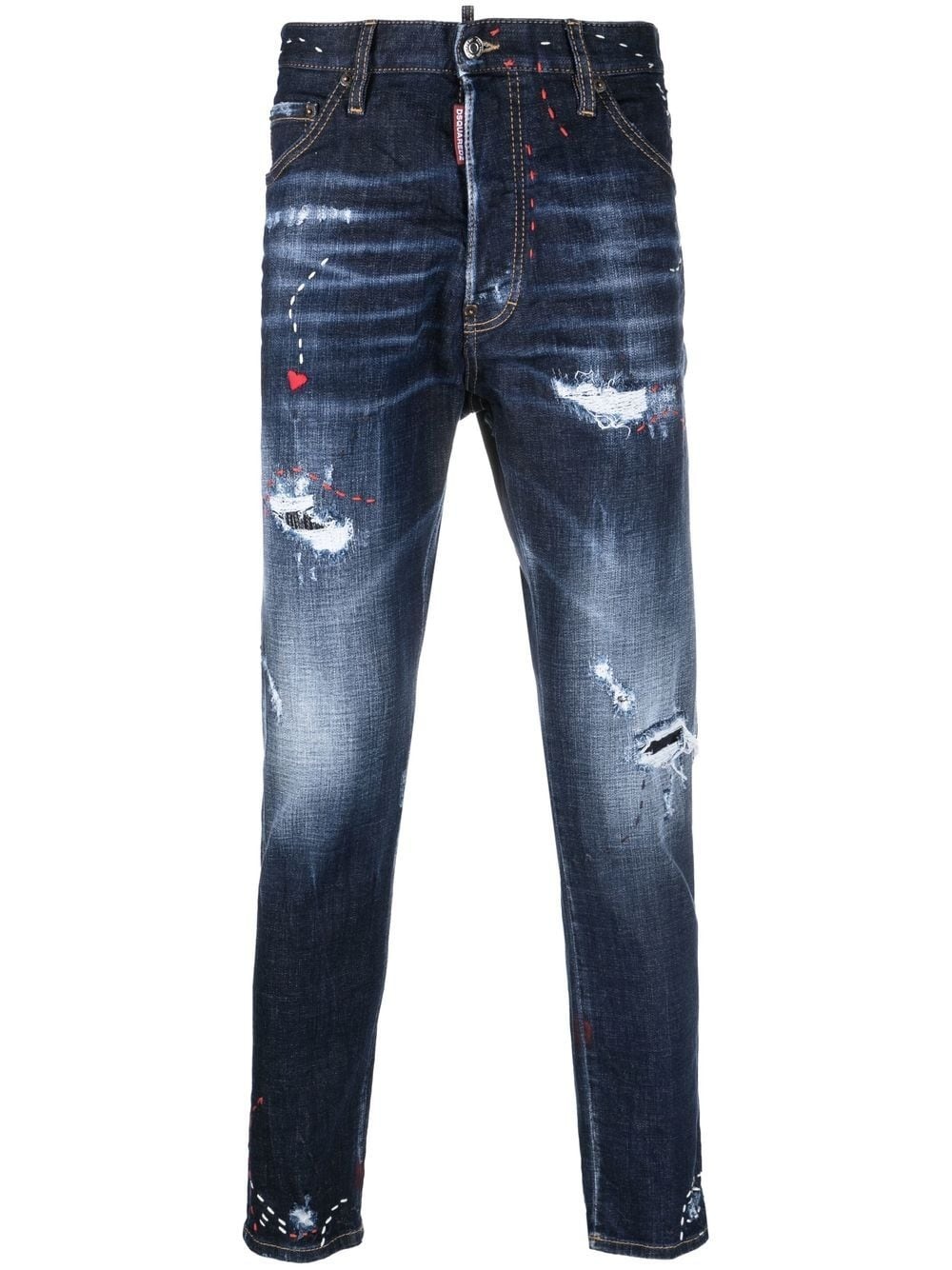 ripped slim-fit jeans - 1