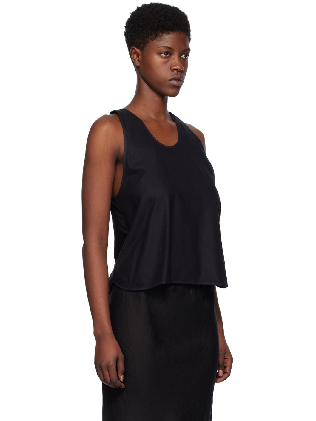 Black Apron Tank Top - 2