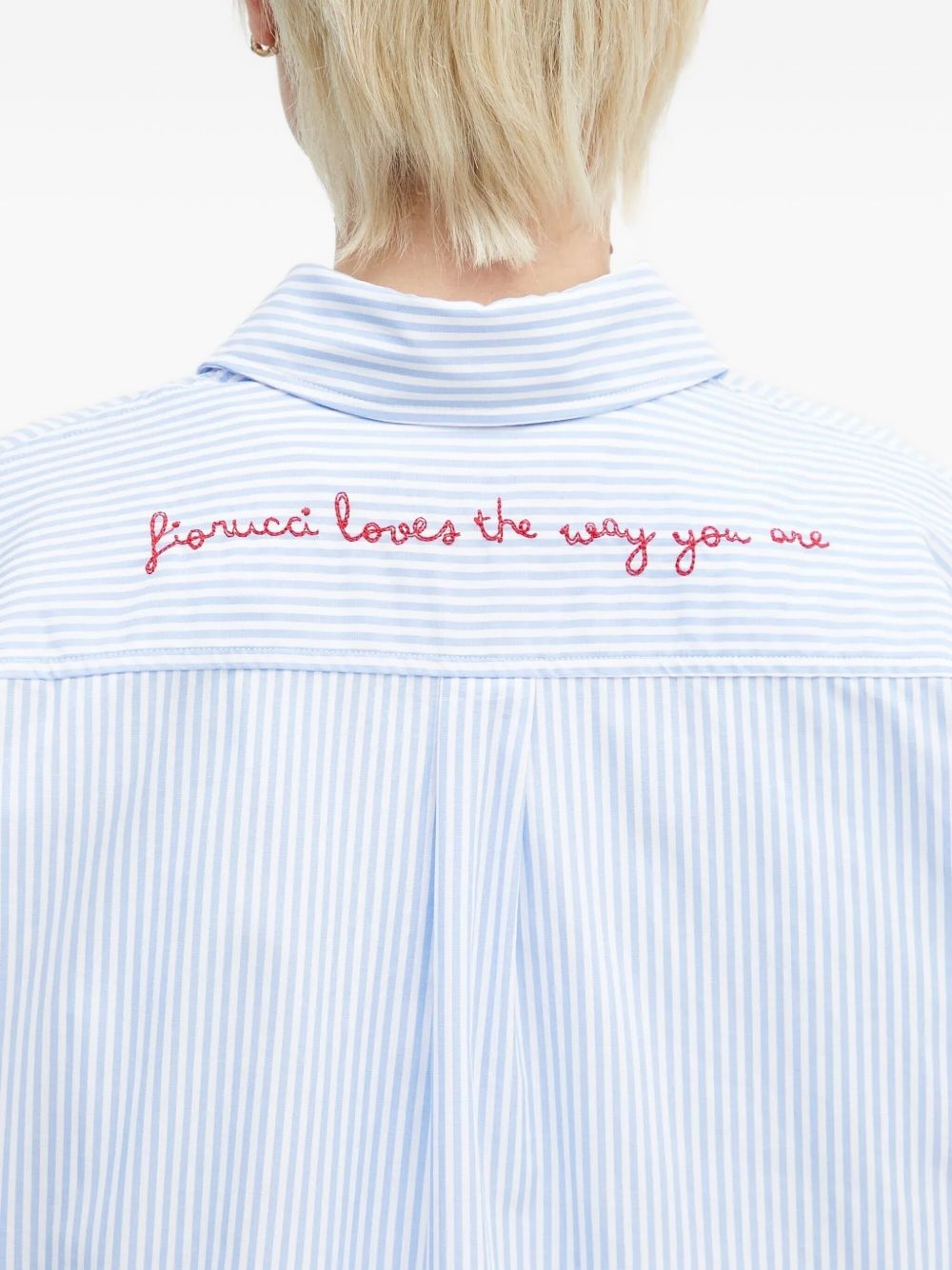 striped embroidered shirt - 4