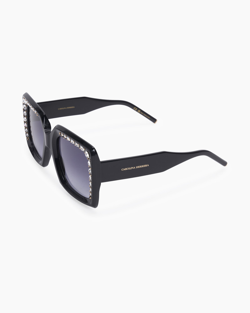 Crystal & Stud Embellished Oversized Square Sunglasses 3