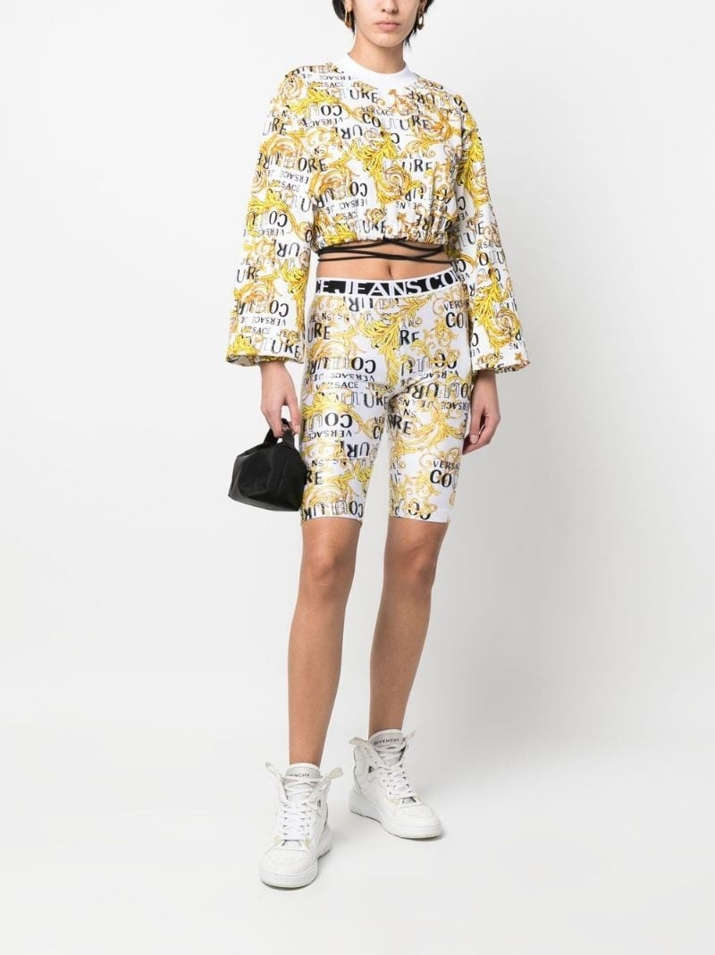 baroque pattern-print shorts - 2