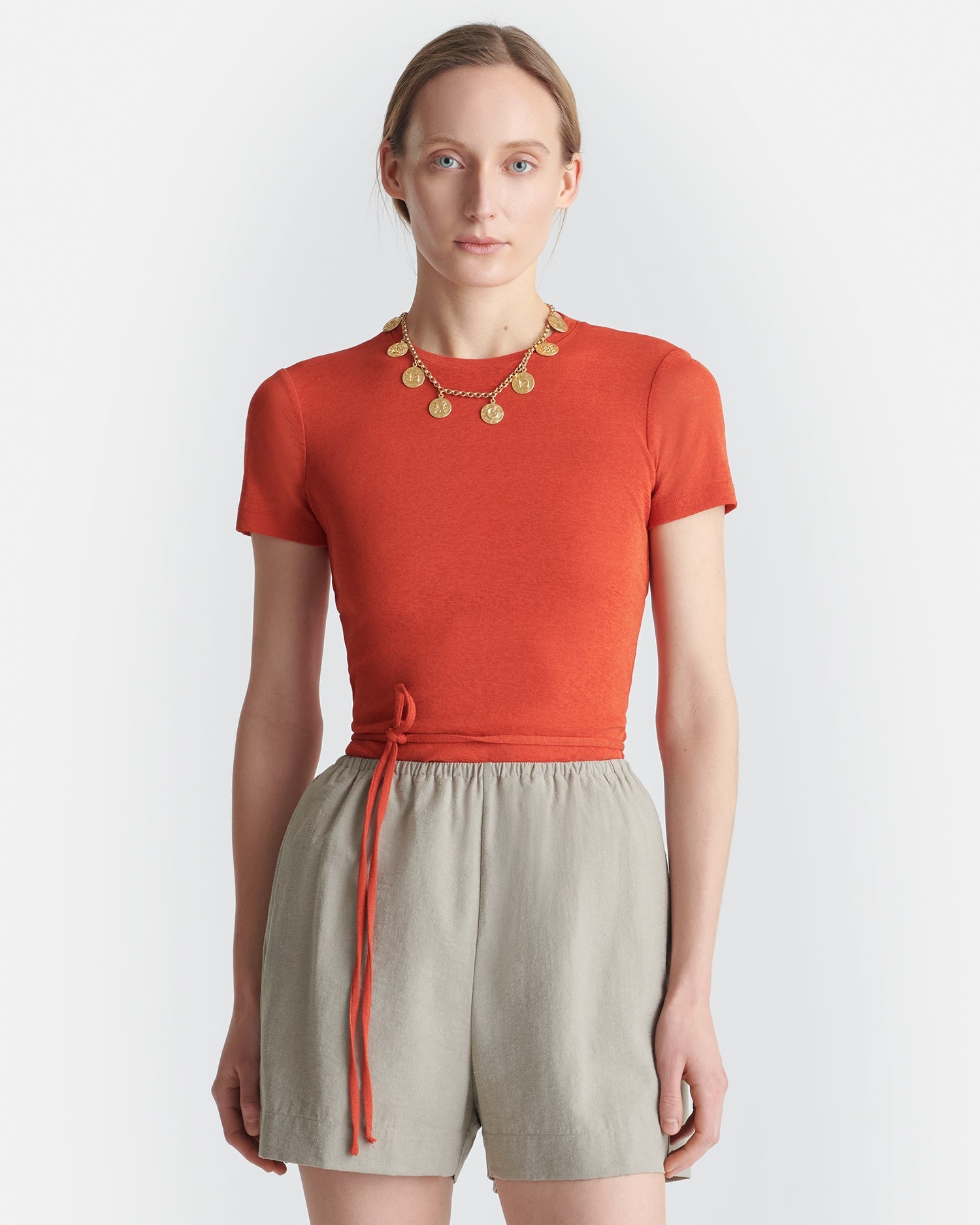 Cropped Mesh-Jersey Top - 2