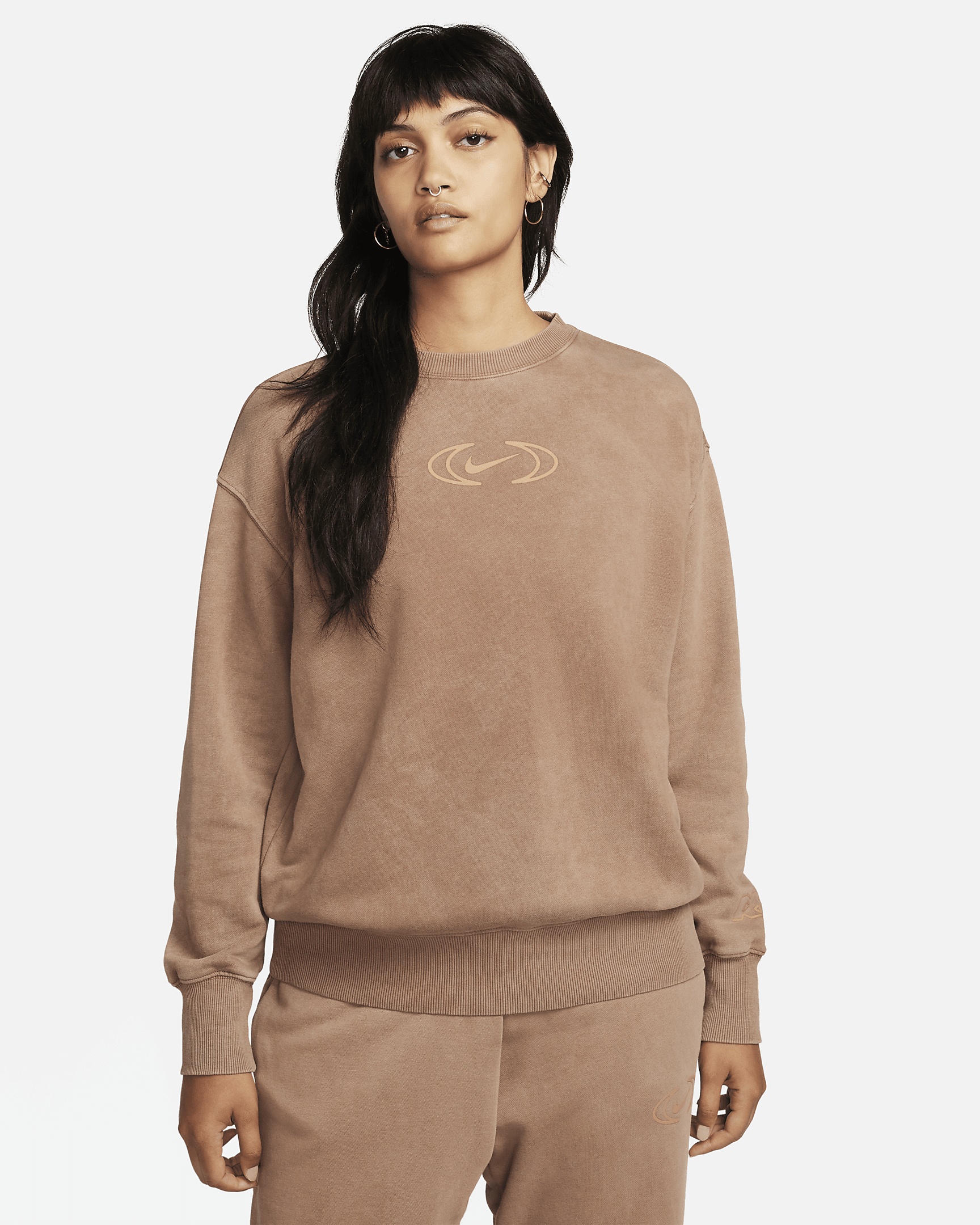 Women's Nike Sportswear Phoenix Fleece Oversized Crew-Neck Sweatshirt - 1