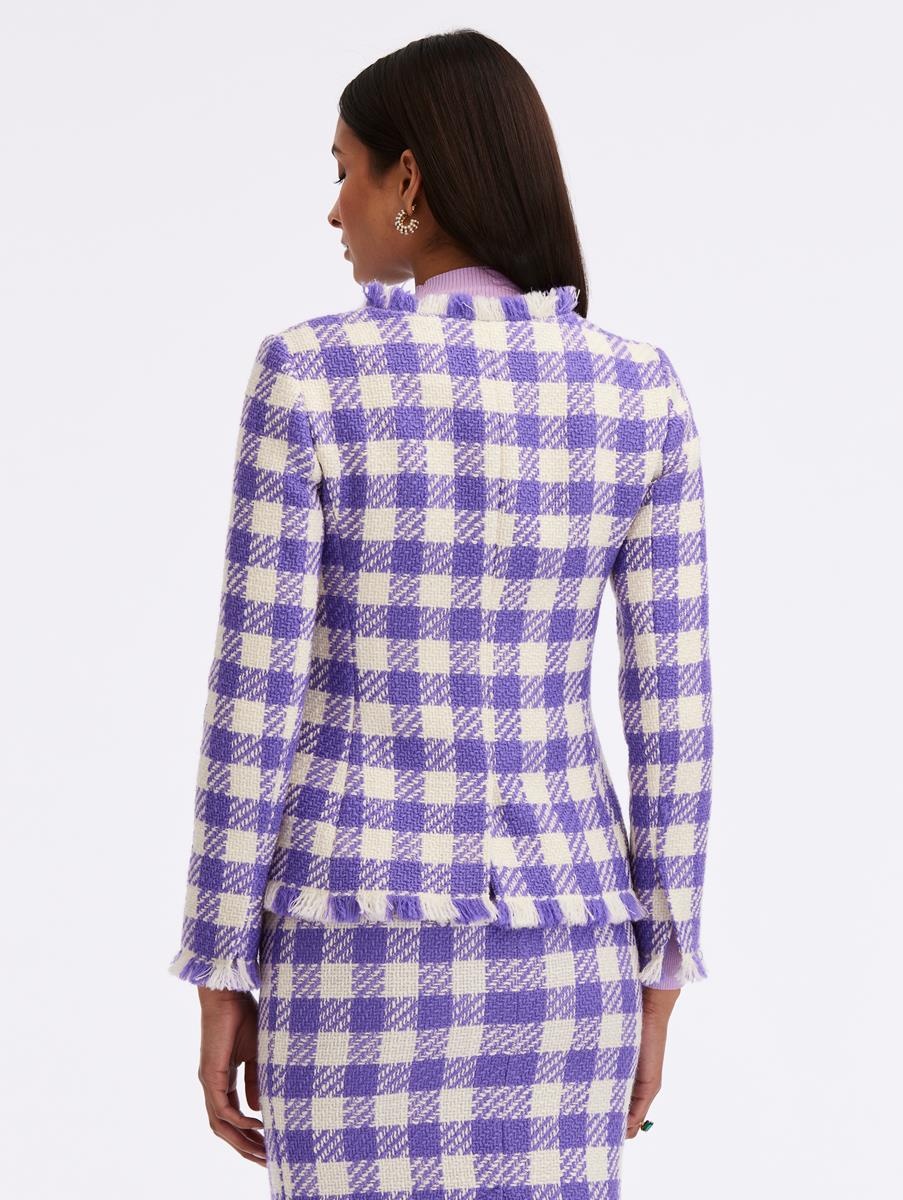 CHECK TWEED JACKET - 3