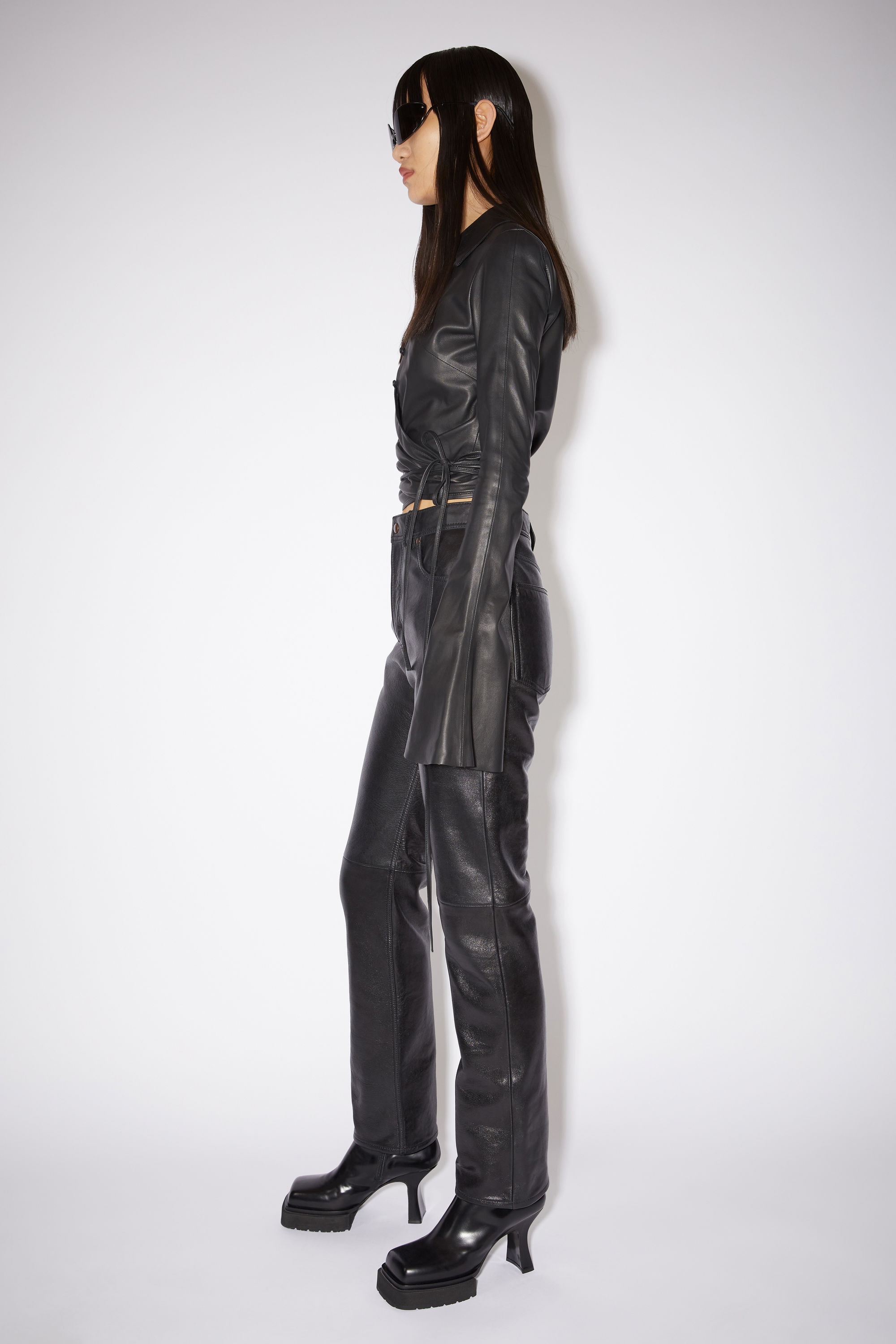 Leather trousers - Black - 4