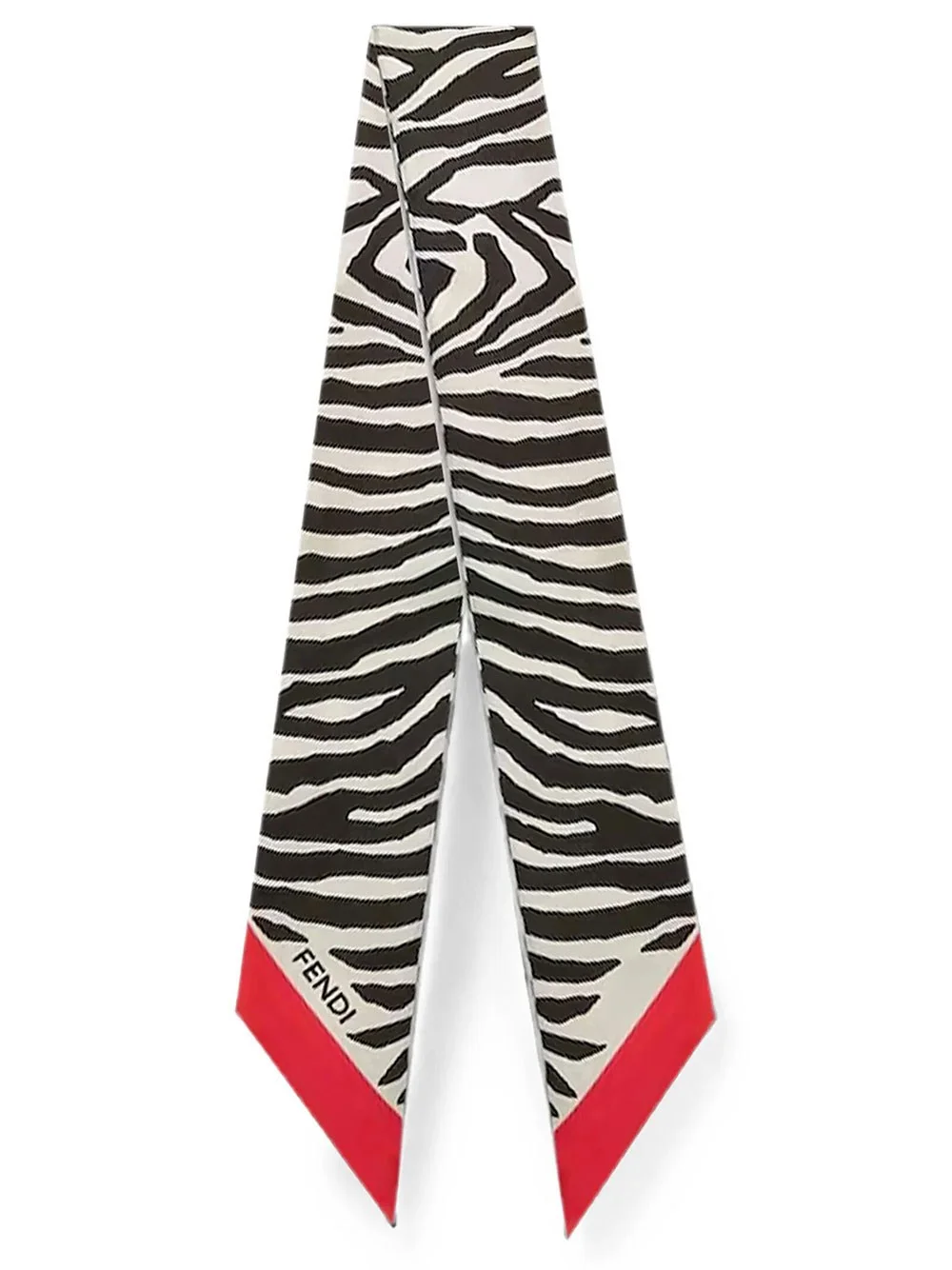 Silk scarf with tiger animalier print - 1