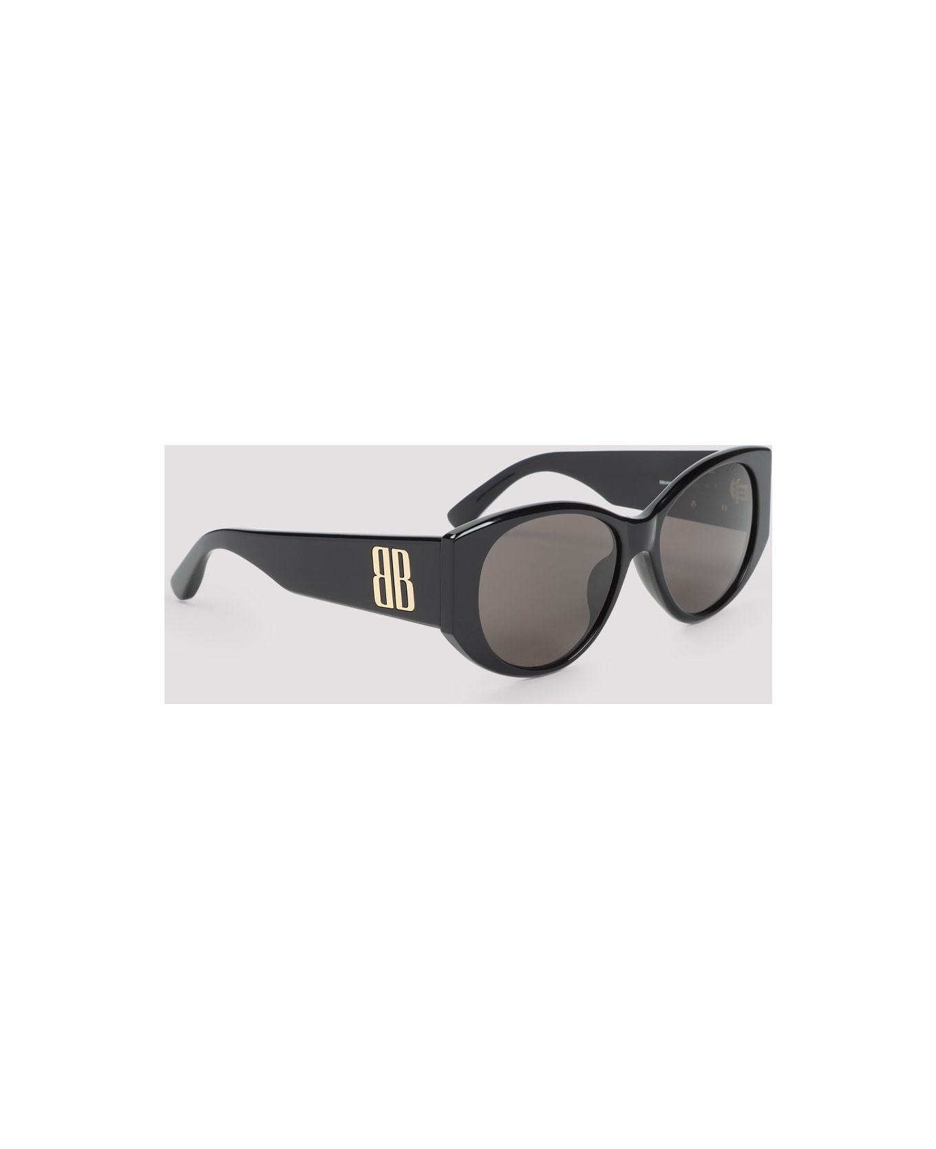 Black Acetate Nano Round Sunglasses - 3