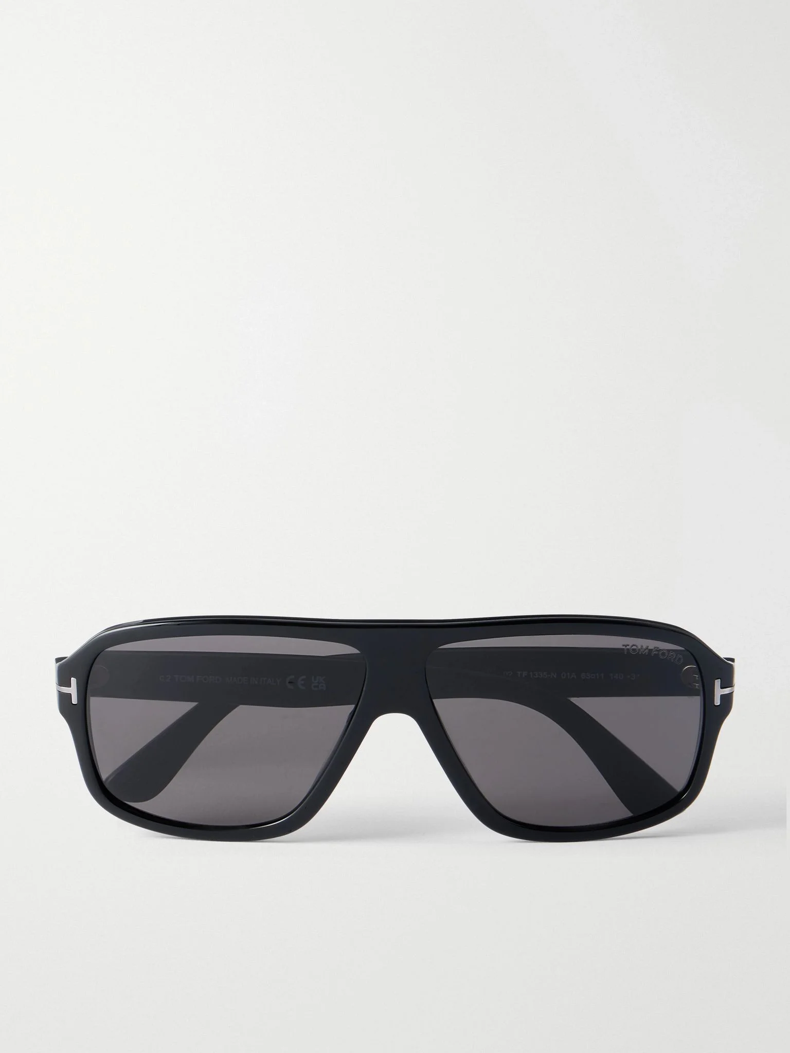 William 02 Aviator-Style Acetate Sunglasses Black - 1