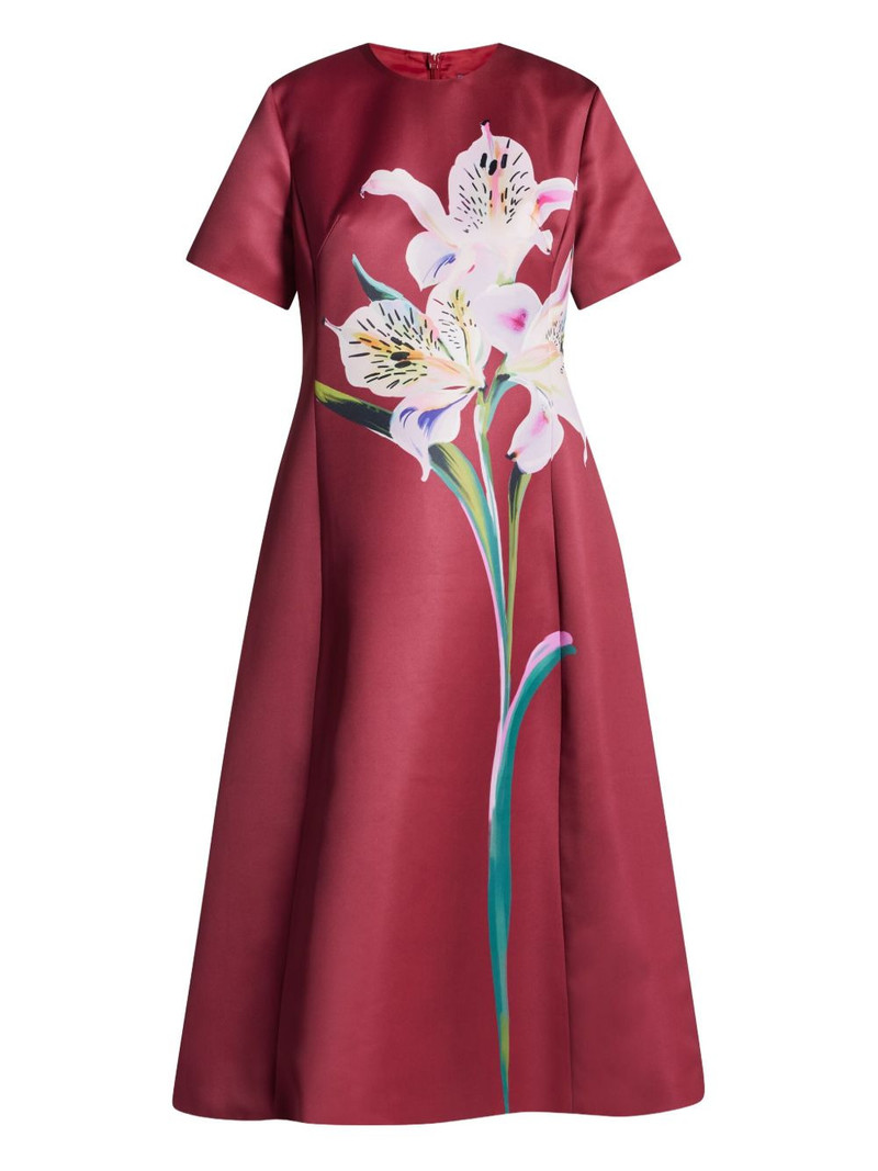 Caroline floral-print short-sleeve dress 1