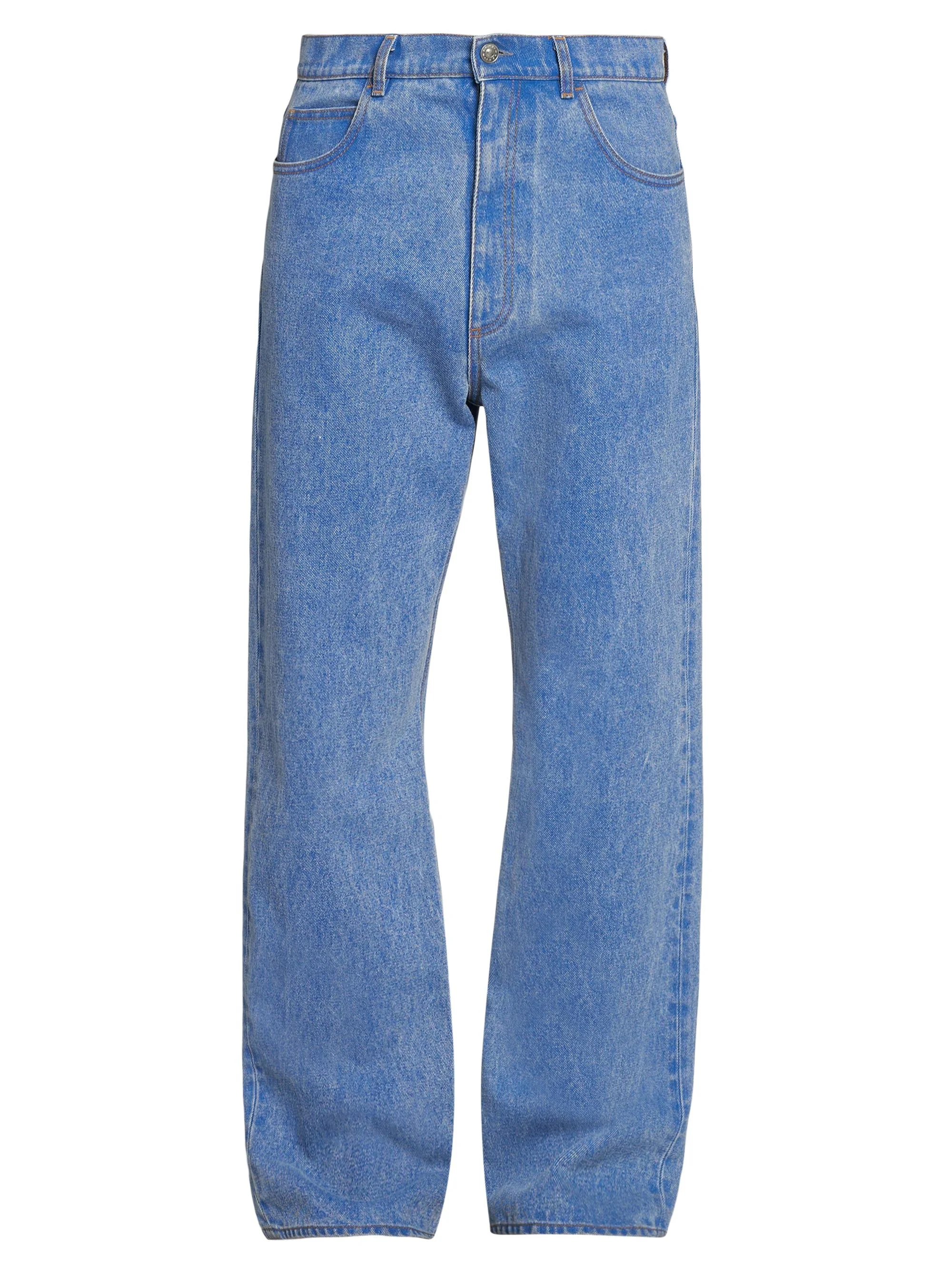 Men's Denim Wide-Leg Trousers - Cobalt - 1