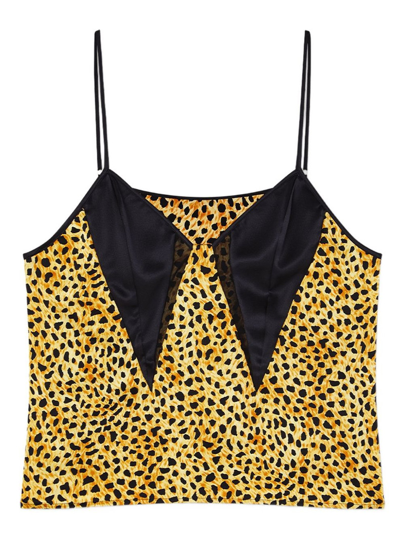 cheetah-print silk top 1