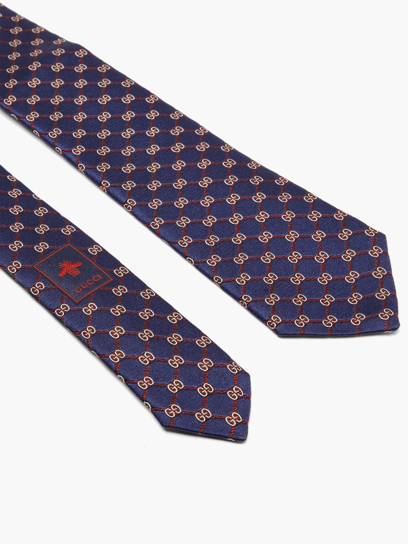 GG-jacquard silk tie - 4