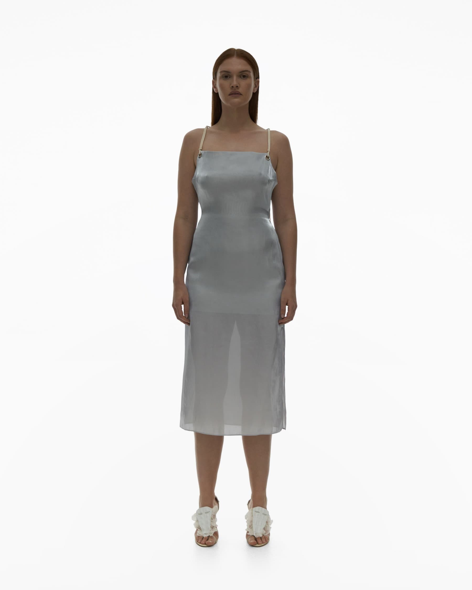 KNOTTED SLIP DRESS - 8