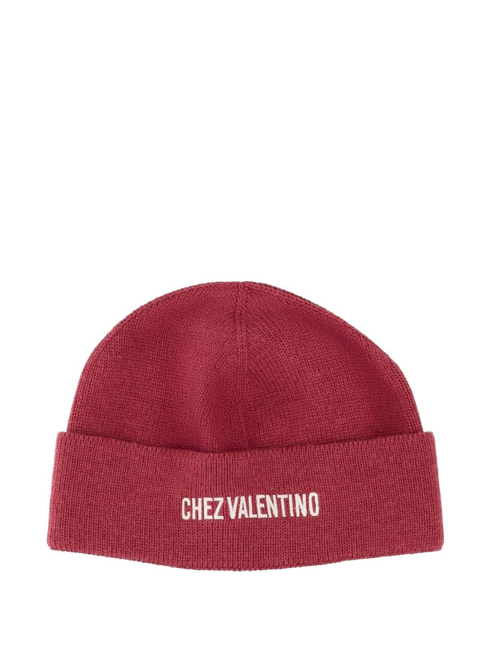 Chez Valentino cotton and wool beanie - 1